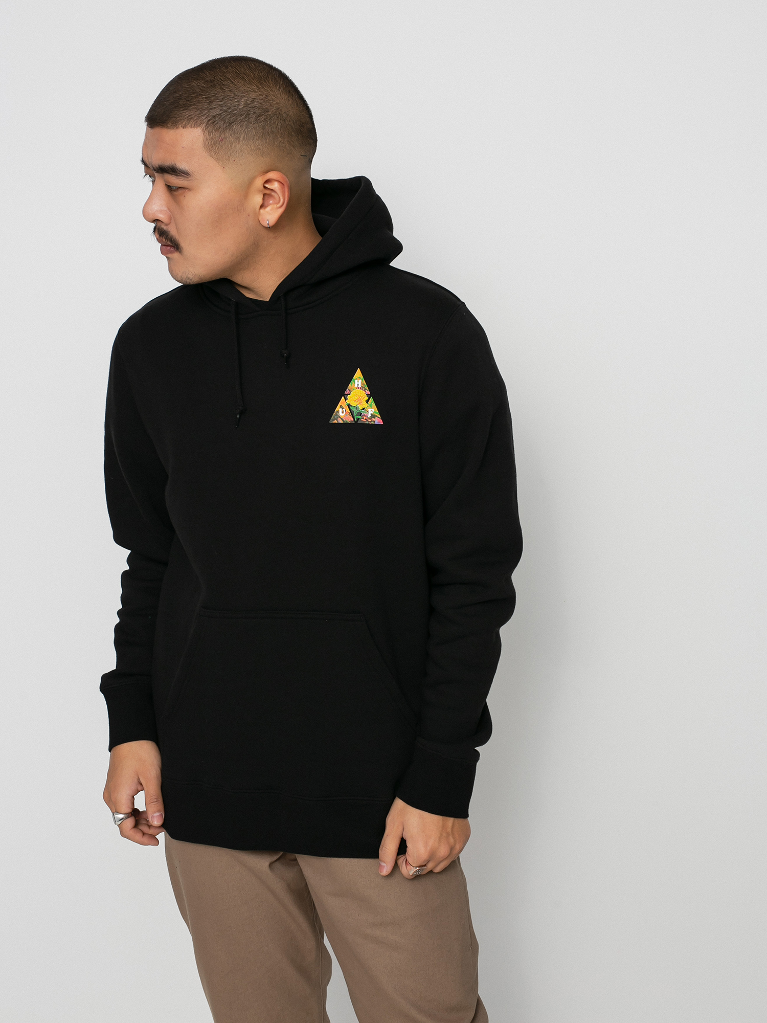 Bluza z kapturem HUF New Dawn Triple Triangle HD (black)