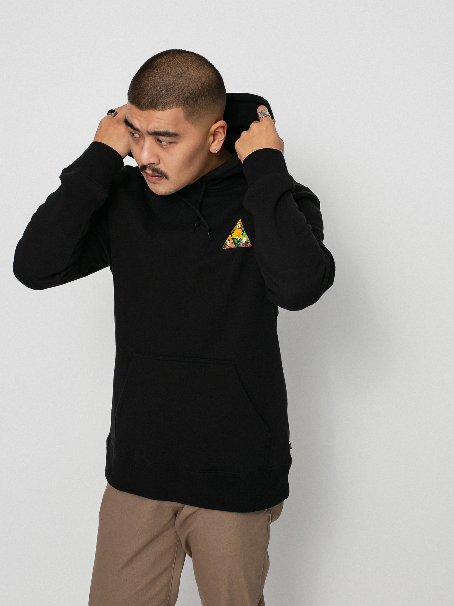 Bluza z kapturem HUF New Dawn Triple Triangle HD (black)