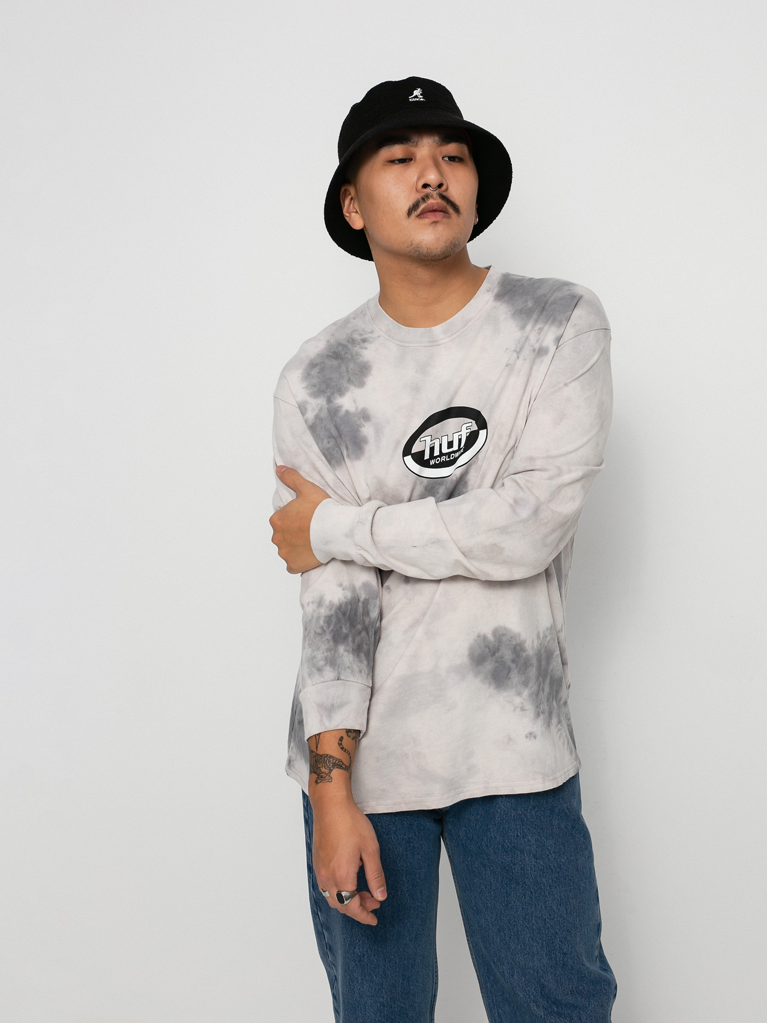 Longsleeve HUF Ellipse Logo (frost gray)