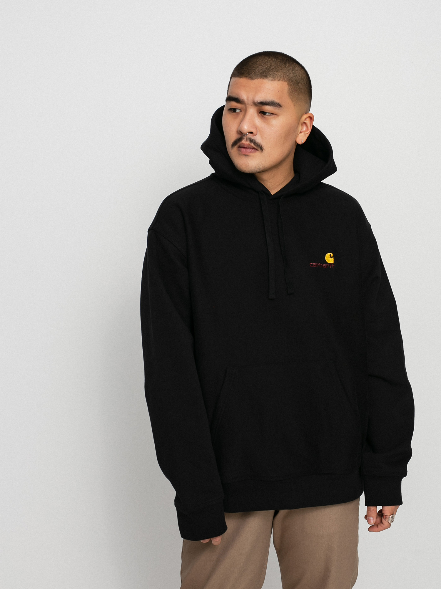 Bluza z kapturem Carhartt WIP American Script HD (black)