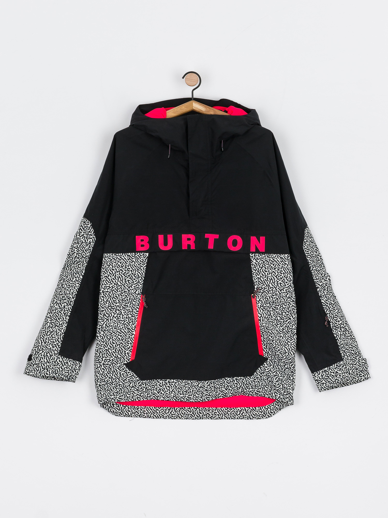 Męska Kurtka snowboardowa Burton Frostner Anorak (true black/pj print)