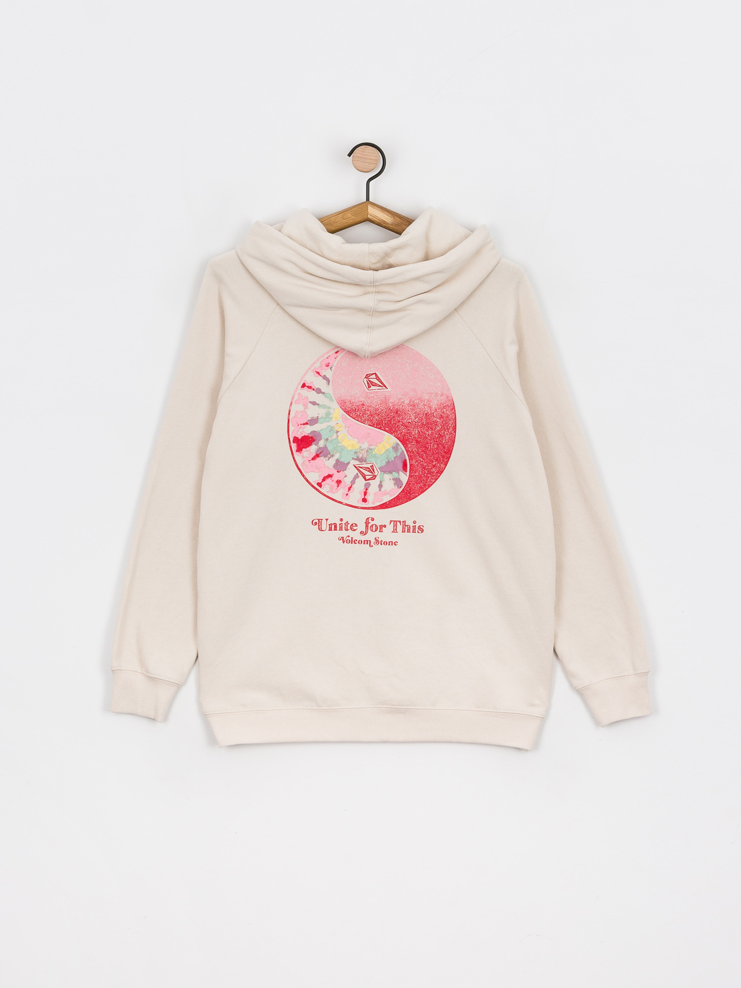 Bluza z kapturem Volcom Truly Stoked Bf HD Wmn (bone)