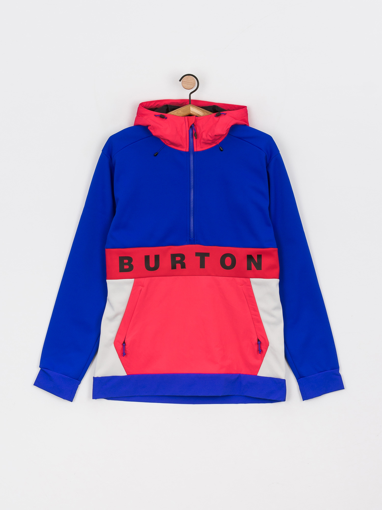 Bluza Burton Crown Weatherproof (cobalt blue/potent pink/lunar gray)
