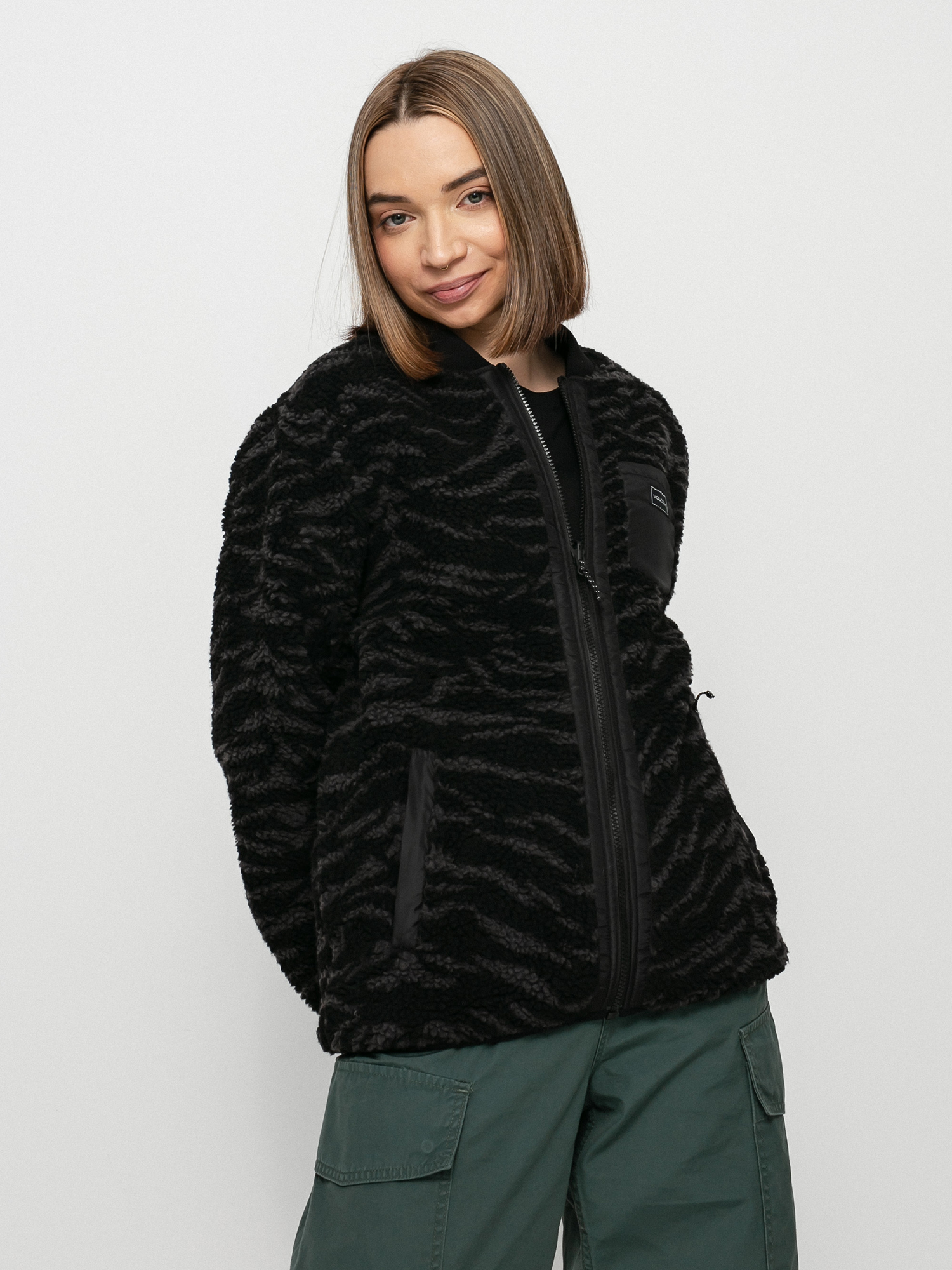 Kurtka Volcom Reversible Polar Wmn (white tiger)