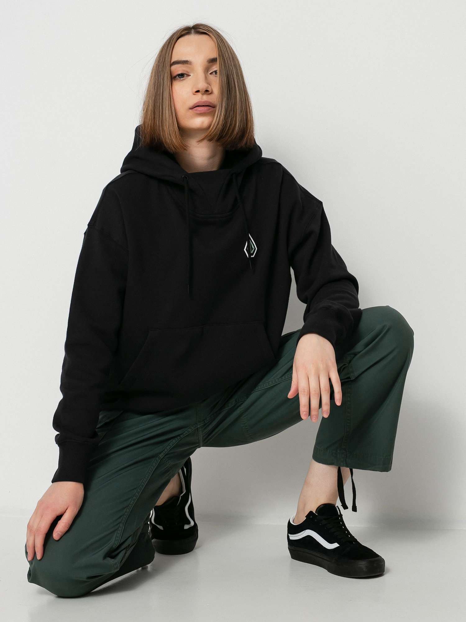 Bluza z kapturem Volcom Vol Peak HD Wmn (black)