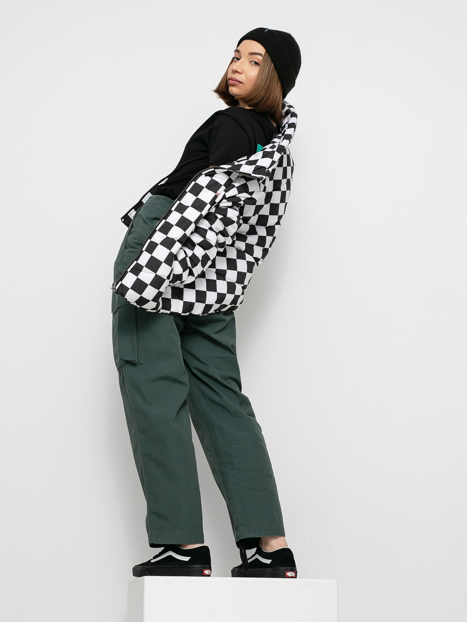 Kurtka Vans Foundry V Printed Puffer MTE Wmn (checkerboard)