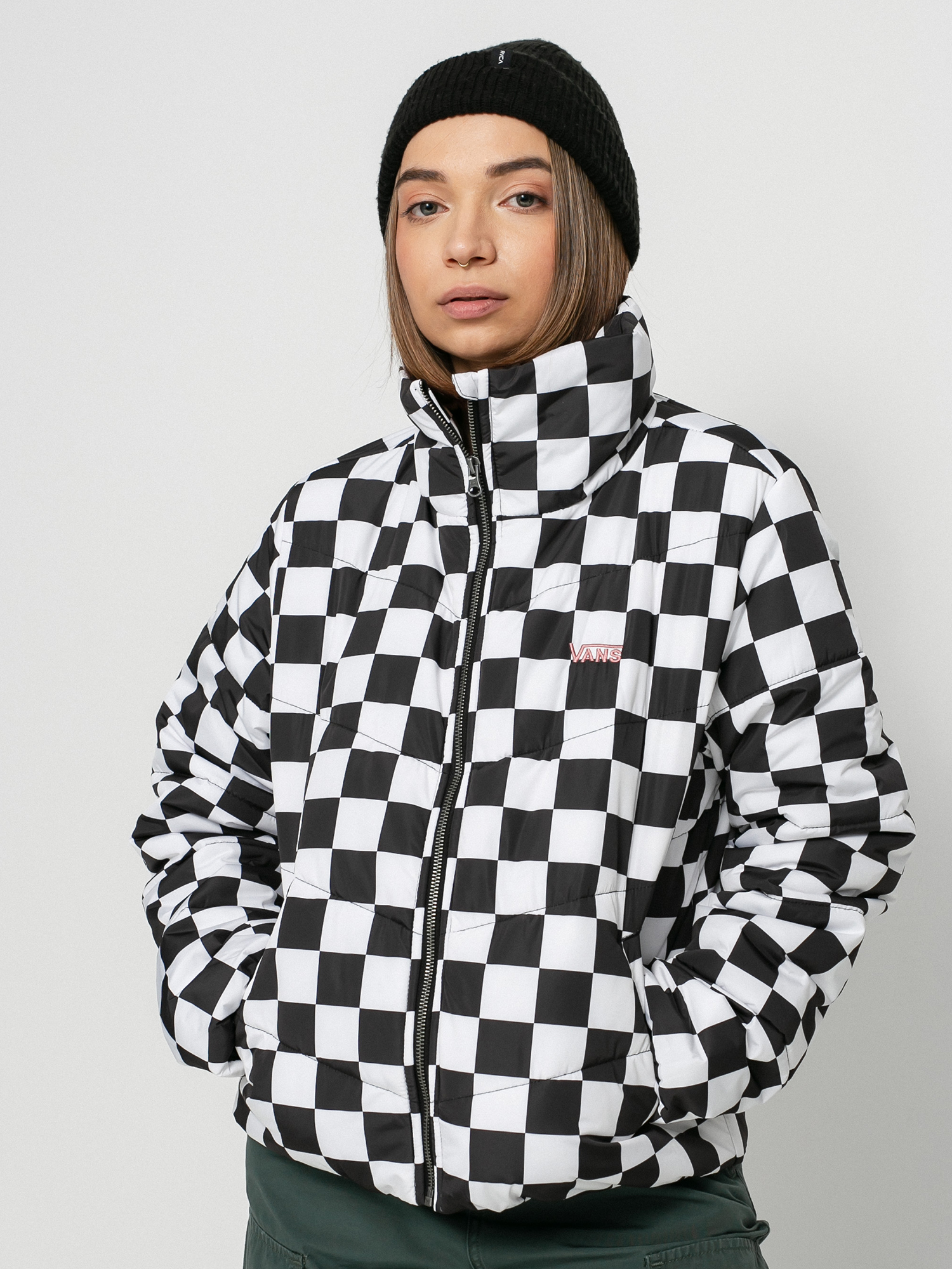 Kurtka Vans Foundry V Printed Puffer MTE Wmn (checkerboard)