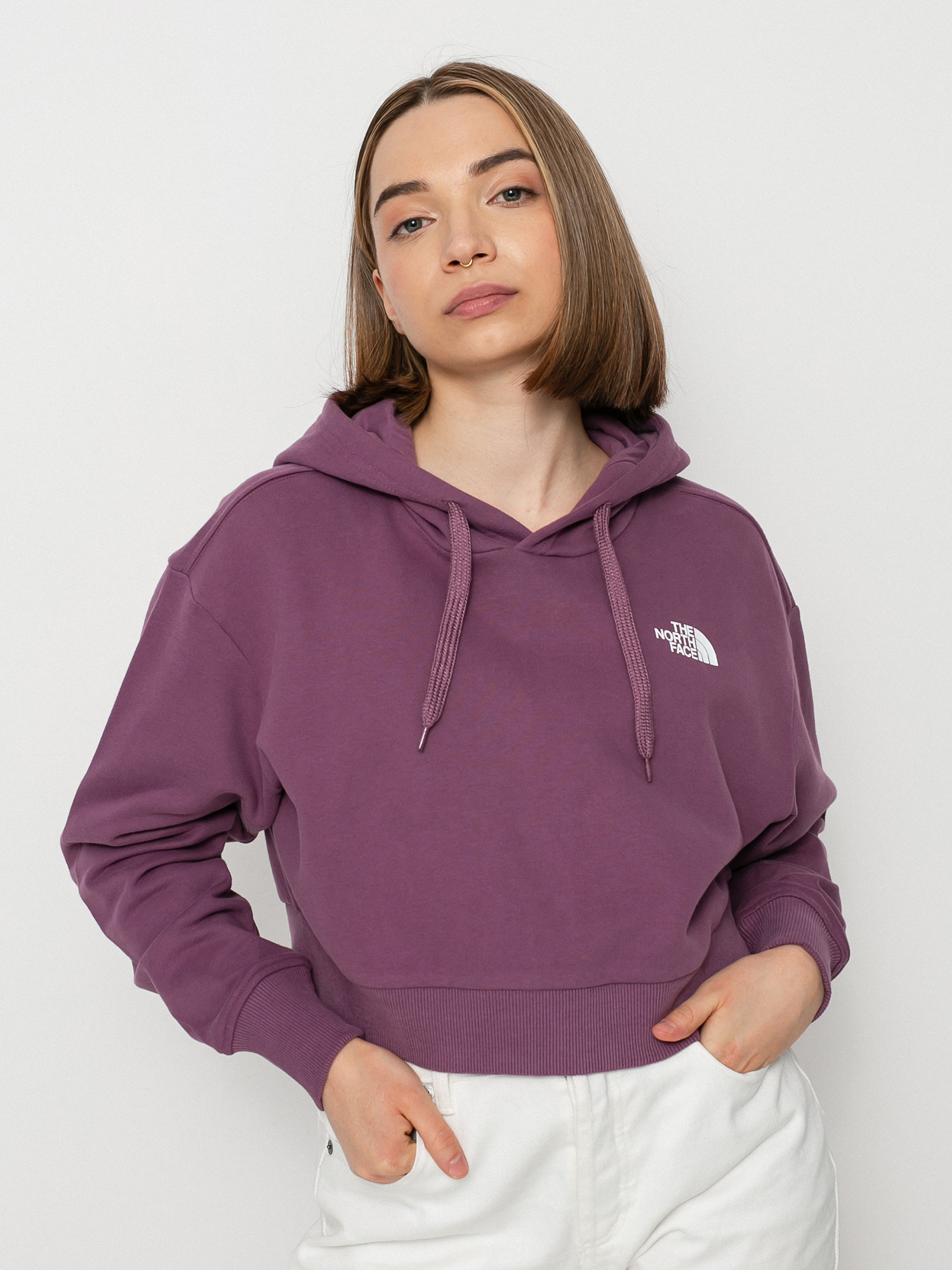 Bluza z kapturem The North Face Trend Crop HD Wmn (pikes purple)