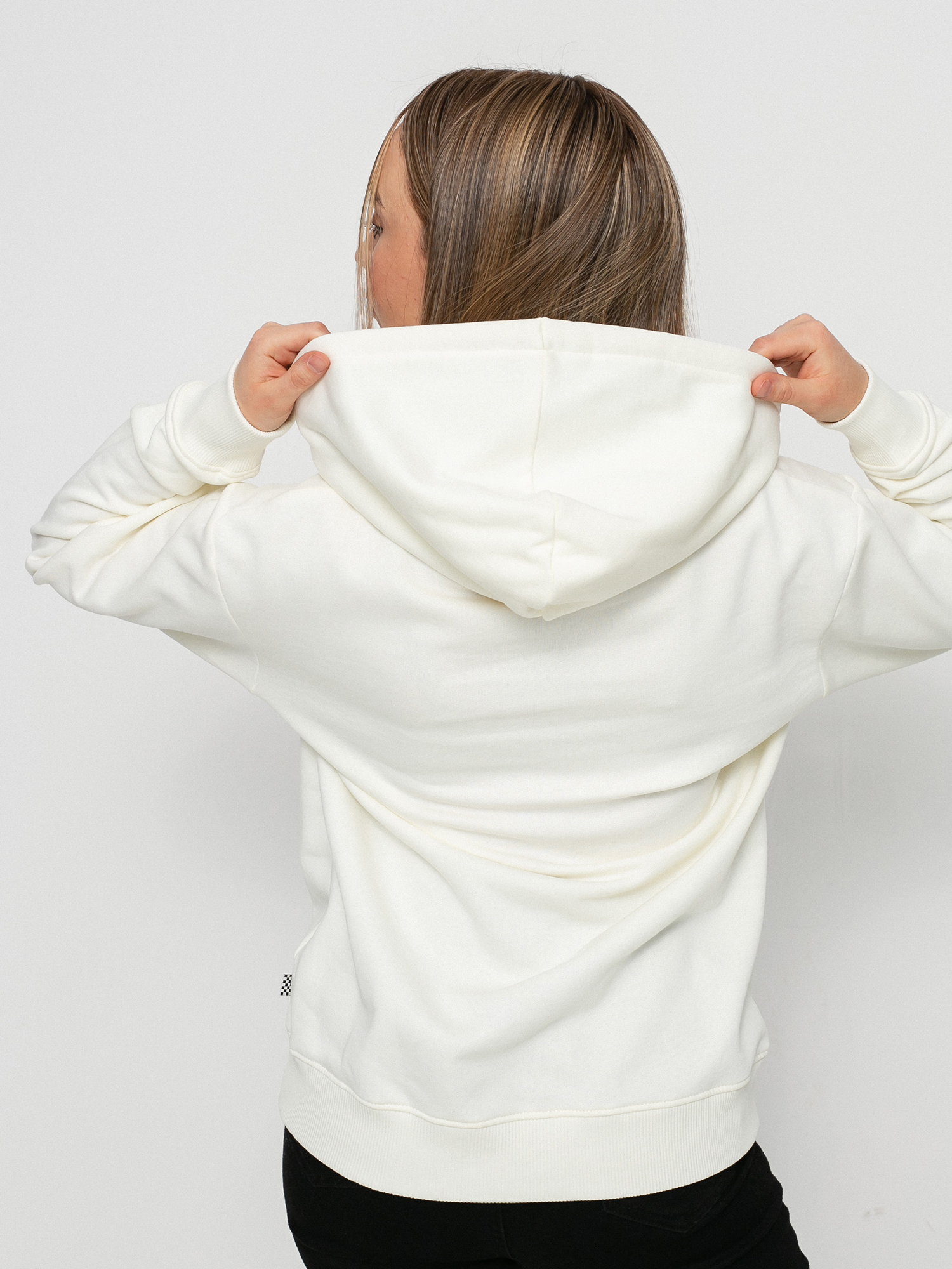 Bluza z kapturem Vans Checkerboard Day HD Wmn (marshmallow)