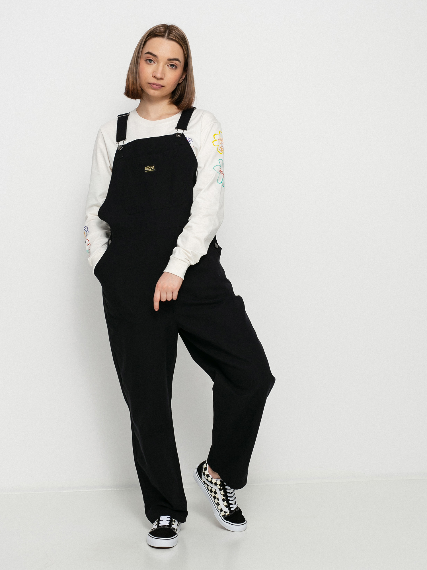 Ogrodniczki RVCA Recession Overall Wmn (true black)
