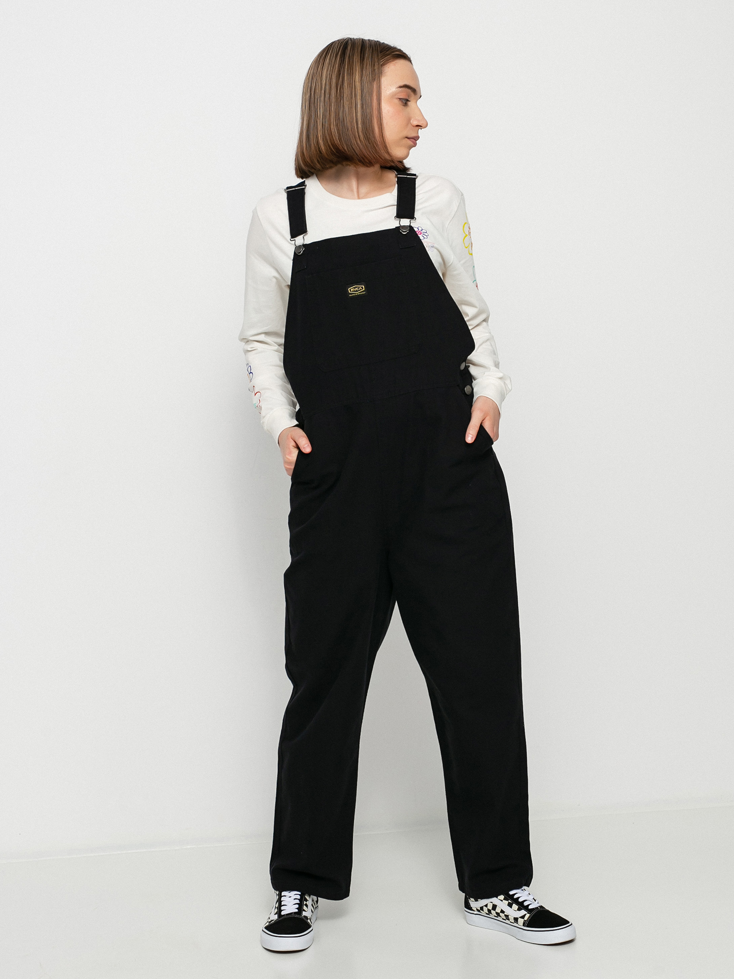 Ogrodniczki RVCA Recession Overall Wmn (true black)