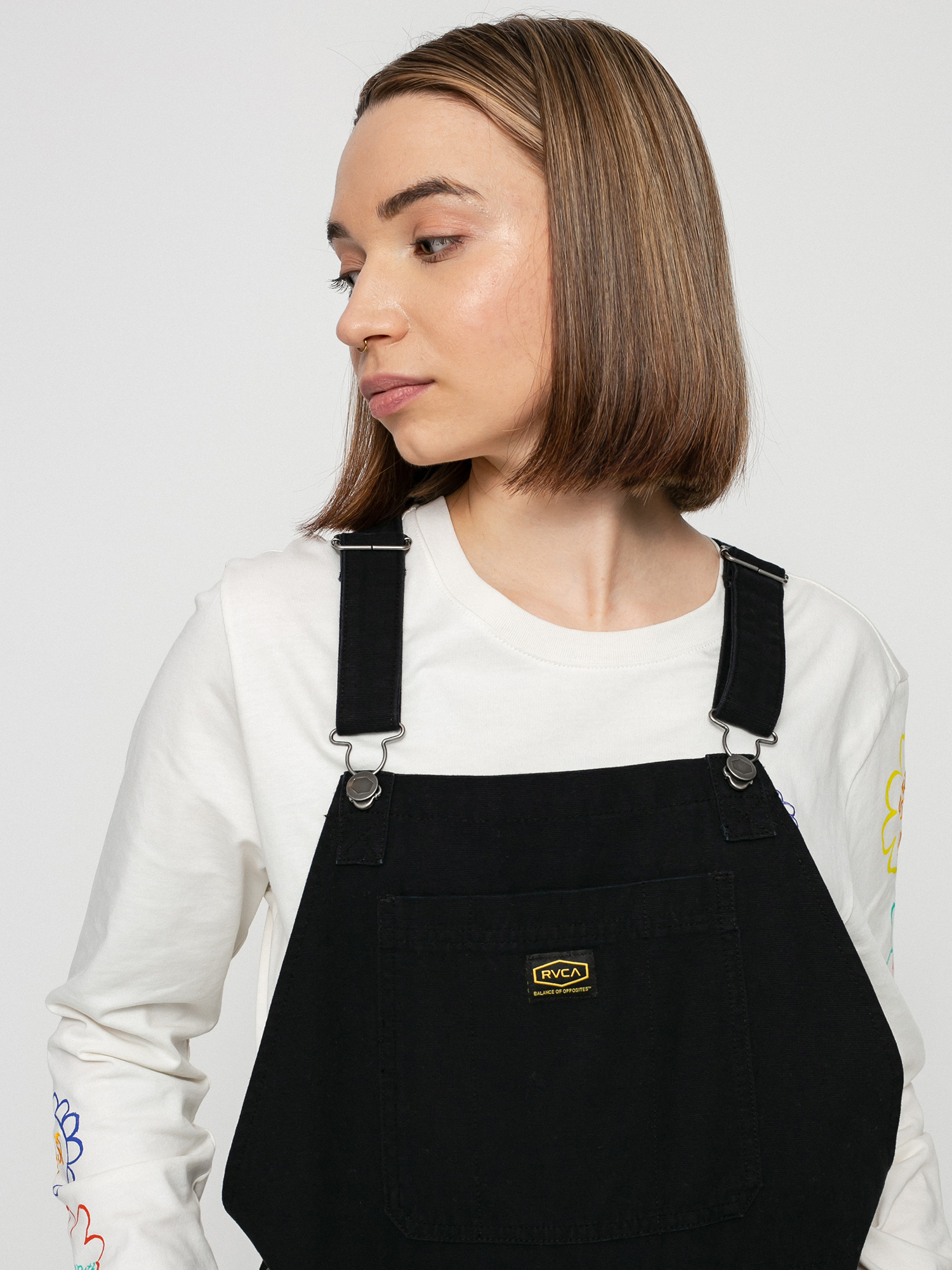 Ogrodniczki RVCA Recession Overall Wmn (true black)
