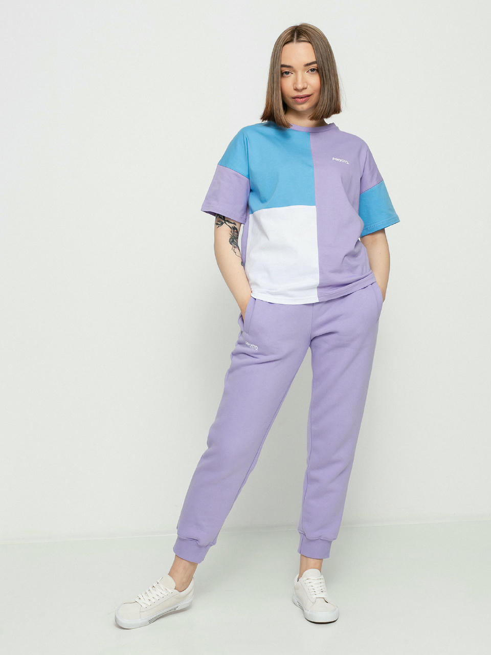 T-shirt Prosto Mousse Wmn (violet/soft blue)