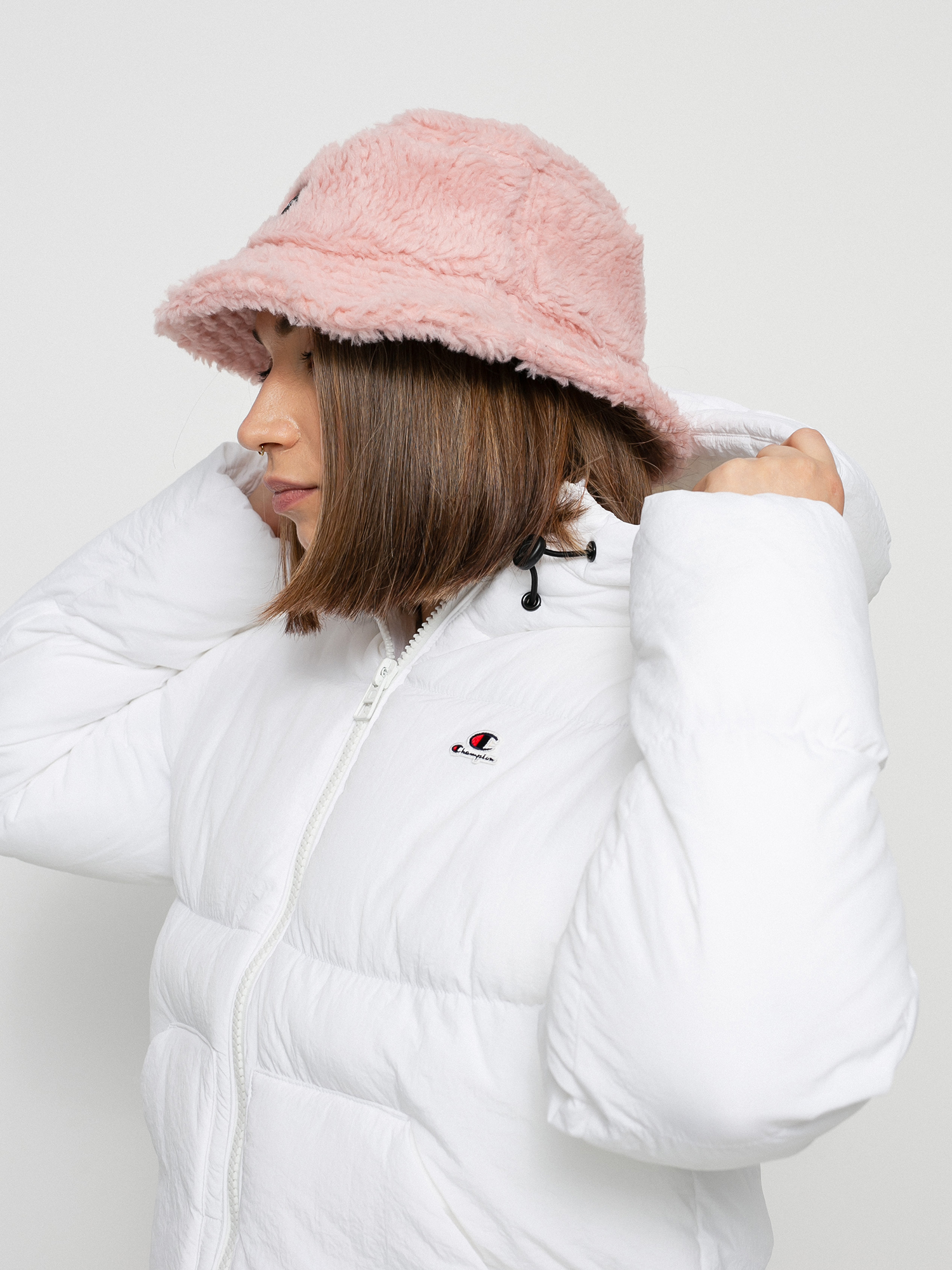Kurtka Champion Hooded Jacket 114577 Wmn (wht)