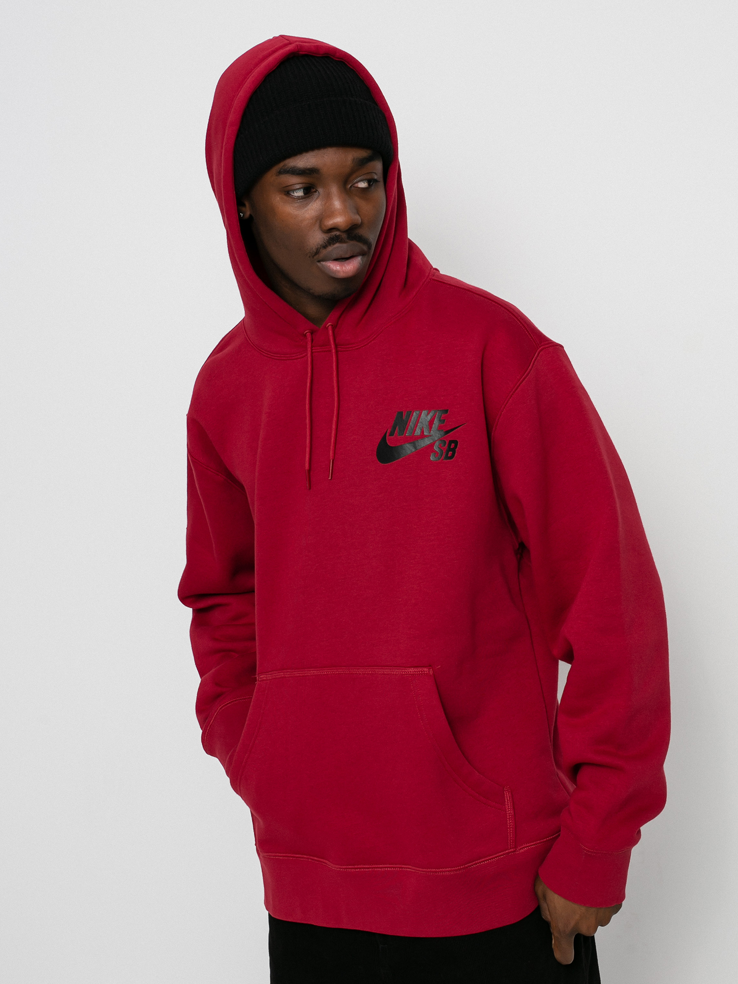 Bluza z kapturem Nike SB Icon HD (pomegranate/black)