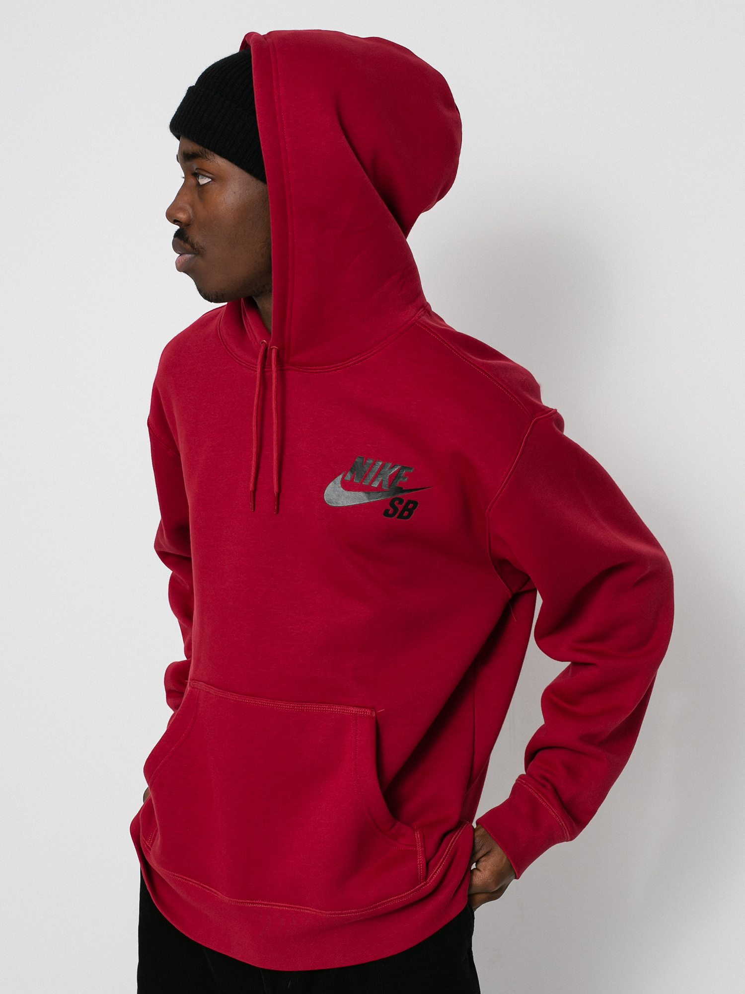 Bluza z kapturem Nike SB Icon HD (pomegranate/black)