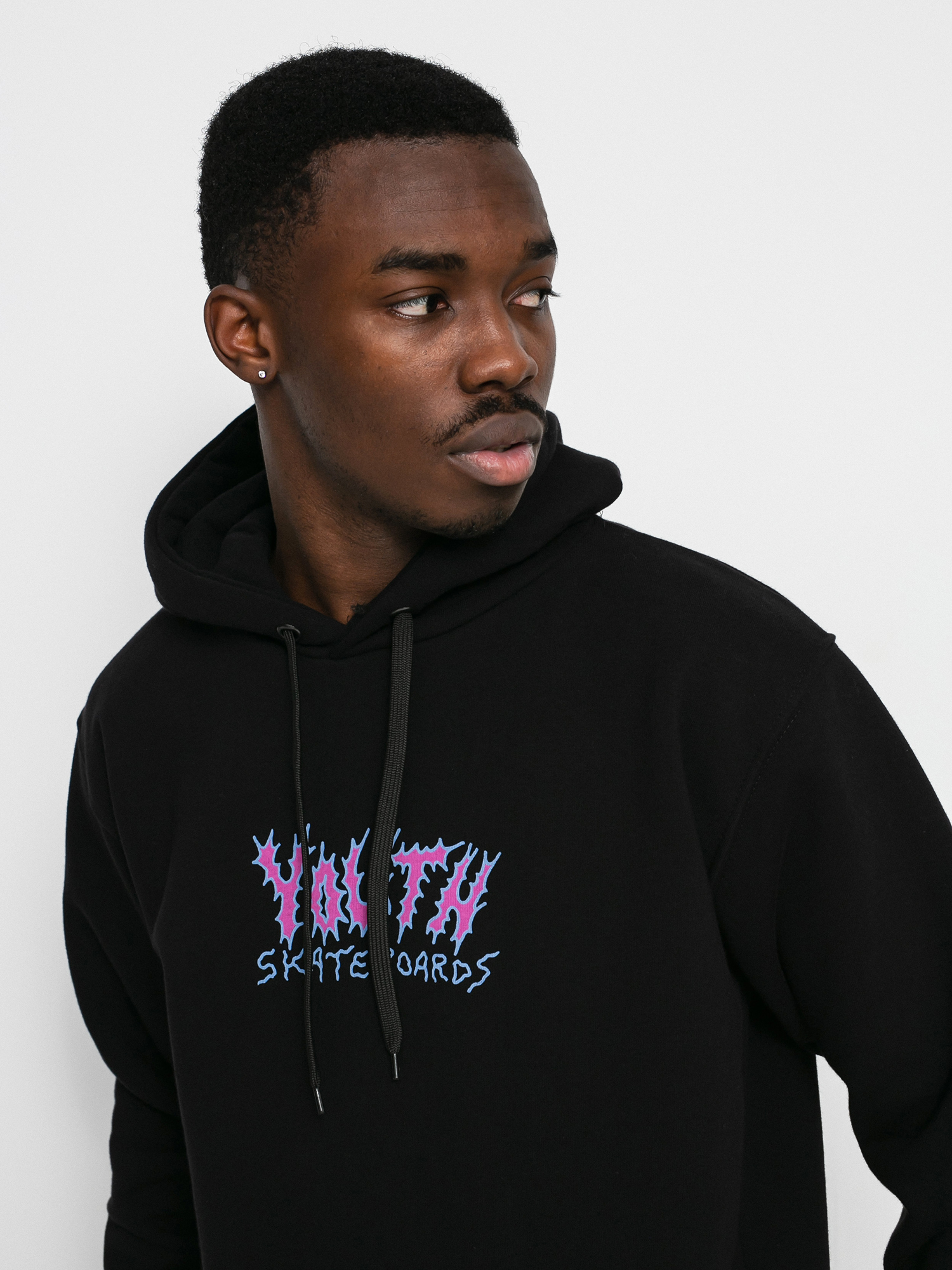 Bluza z kapturem Youth Skateboards Bummers Logo HD (black)