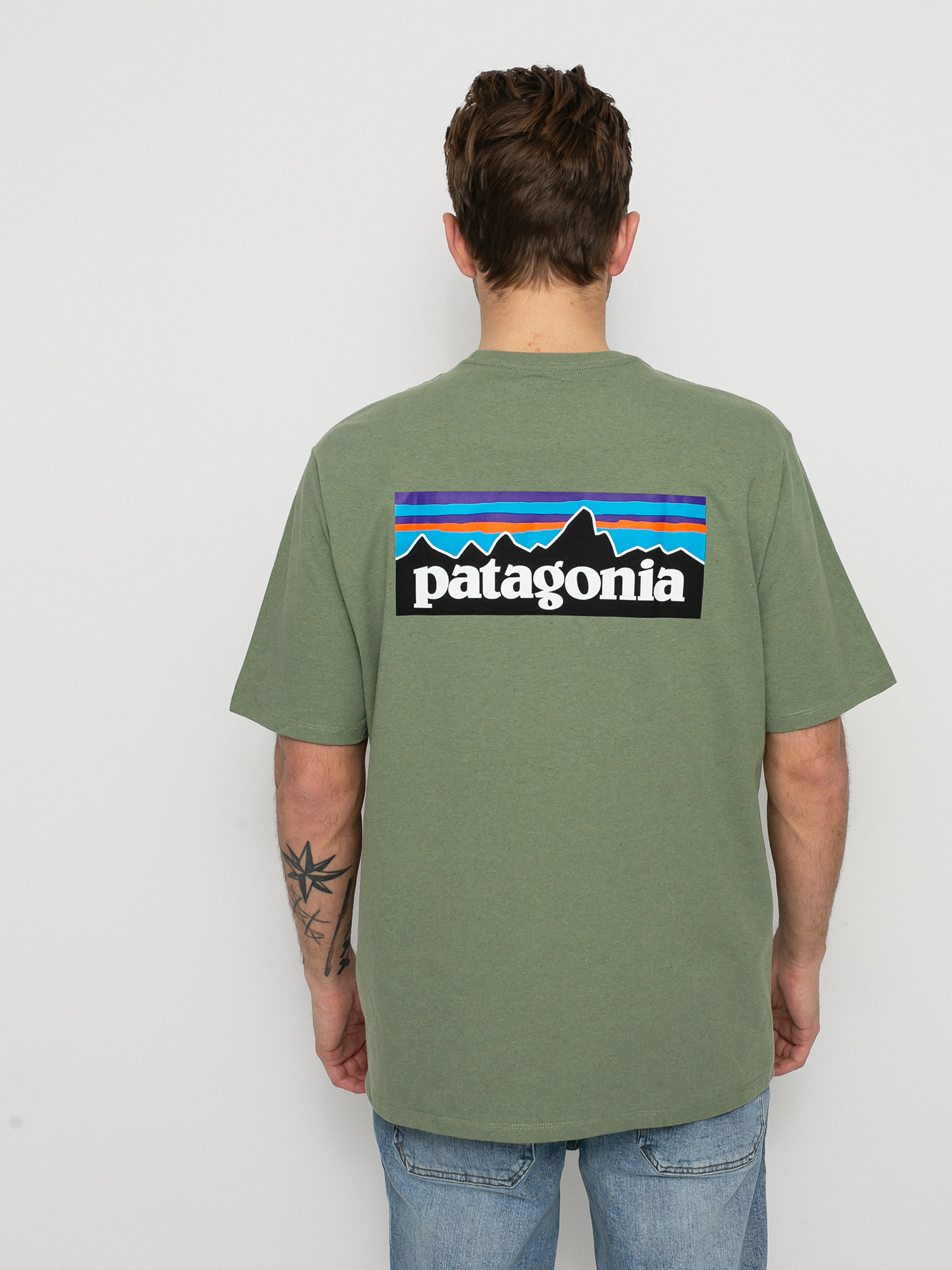 T-shirt Patagonia P 6 Logo Responsibili (sedge green)