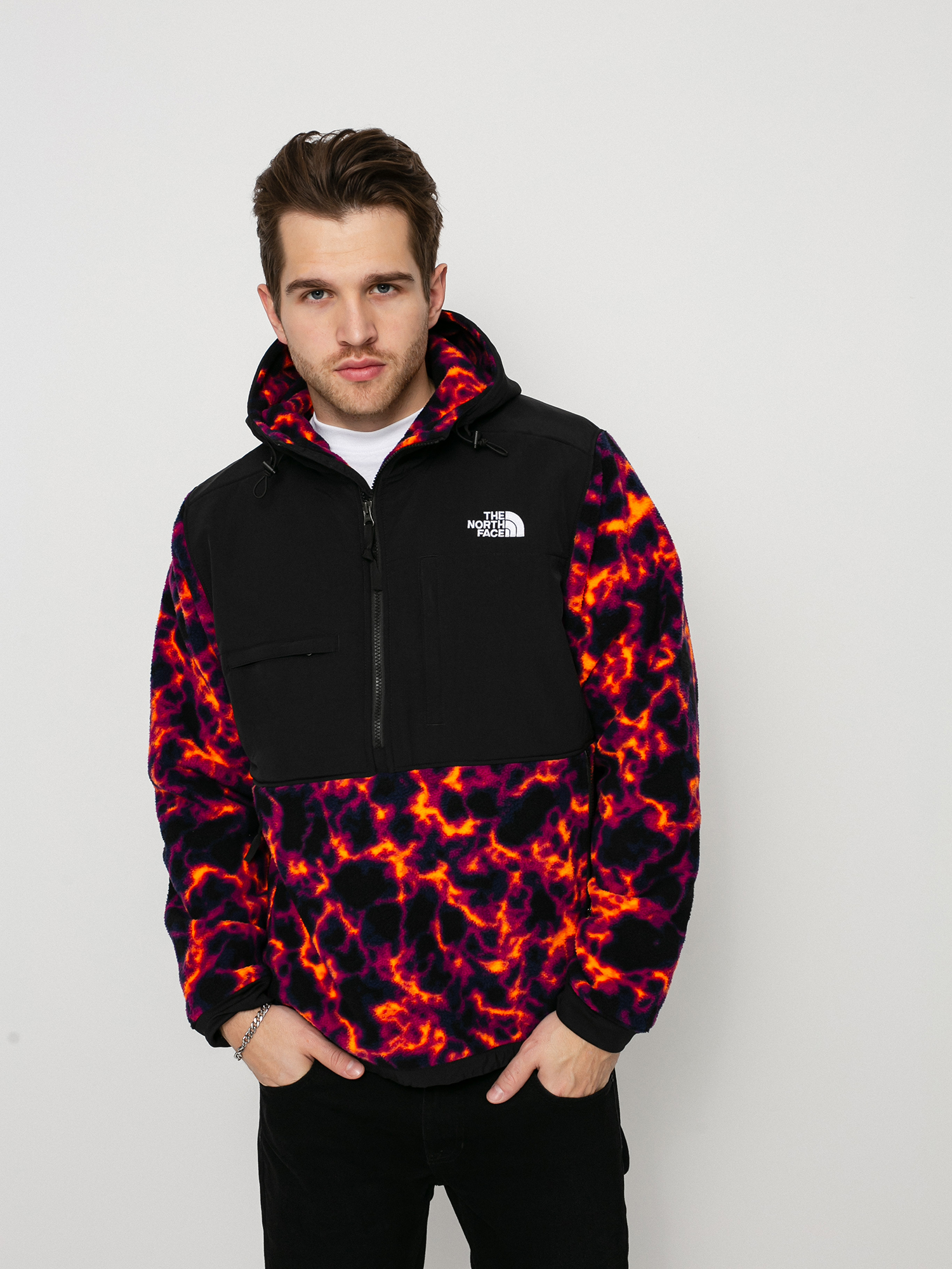 Męski Polar The North Face Printed Denali 2 Anorak (tnf black marblecamoprint)