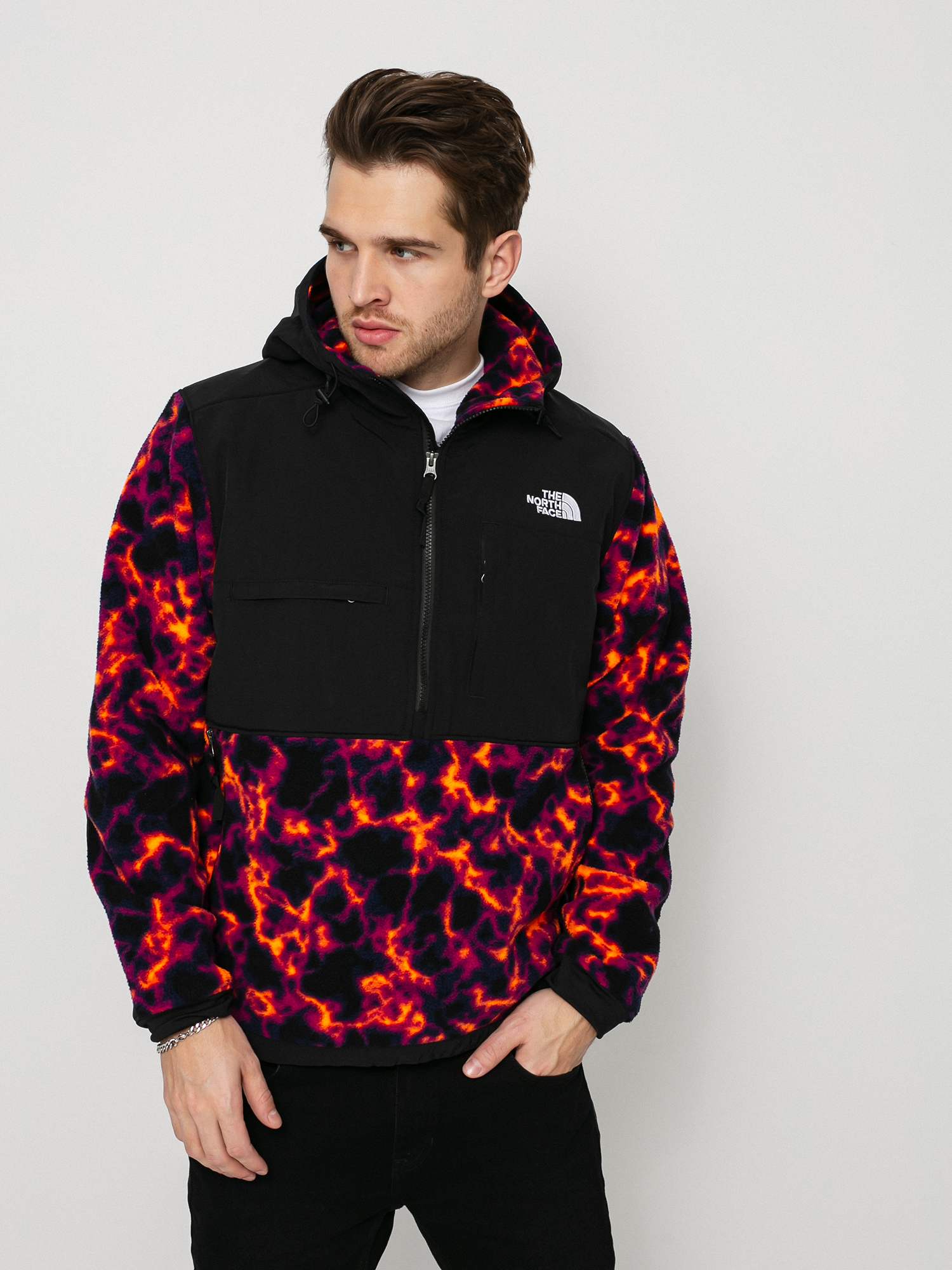 Męski Polar The North Face Printed Denali 2 Anorak (tnf black marblecamoprint)