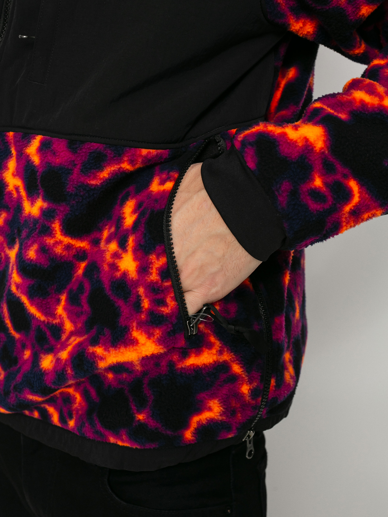 Męski Polar The North Face Printed Denali 2 Anorak (tnf black marblecamoprint)