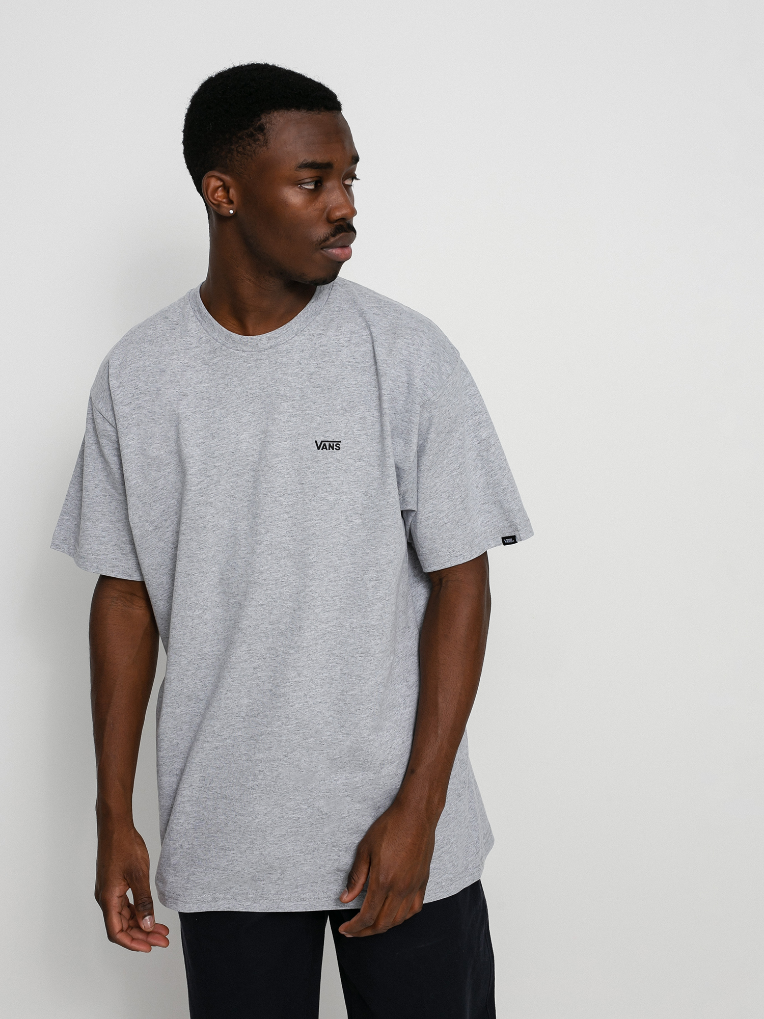 T-shirt Vans Left Chest Logo (athletic heather/black)