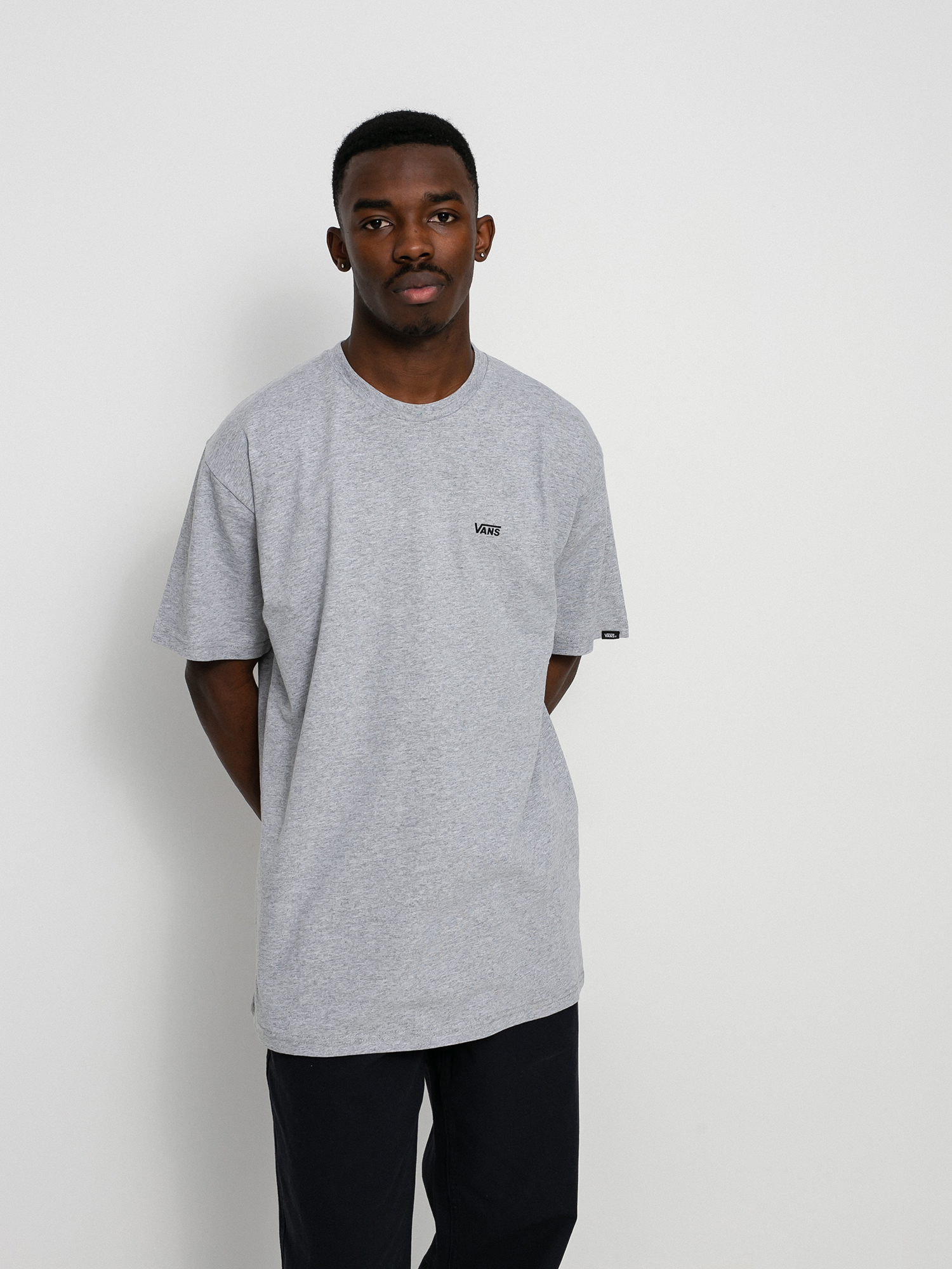 T-shirt Vans Left Chest Logo (athletic heather/black)