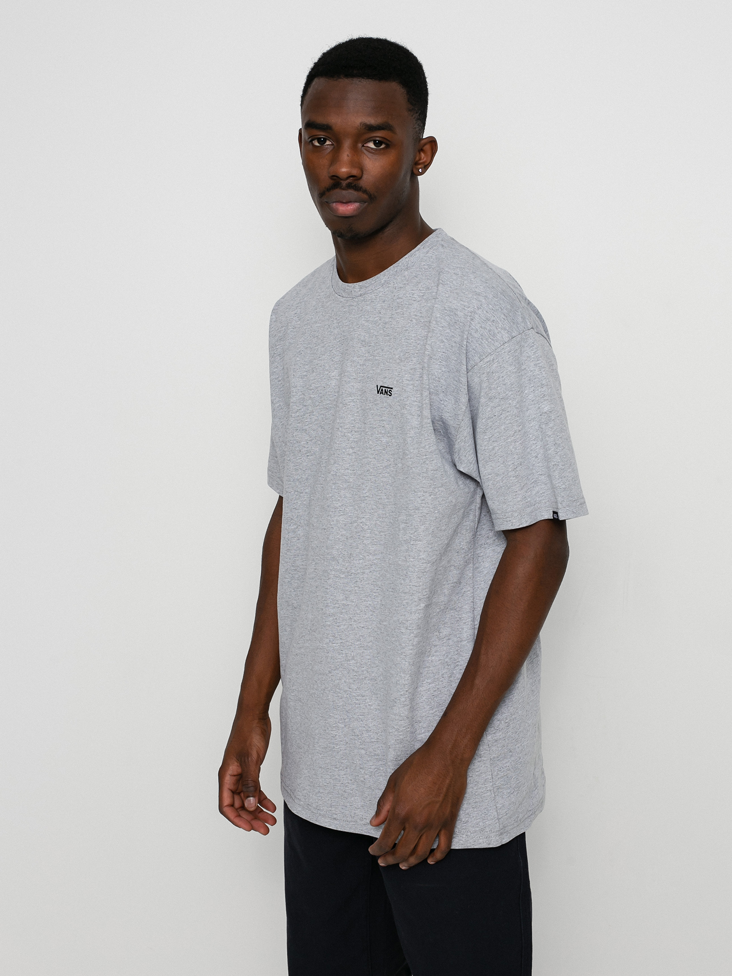 T-shirt Vans Left Chest Logo (athletic heather/black)