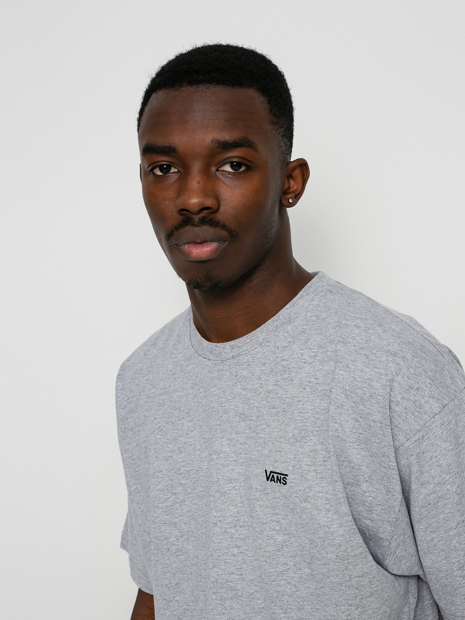 T-shirt Vans Left Chest Logo (athletic heather/black)