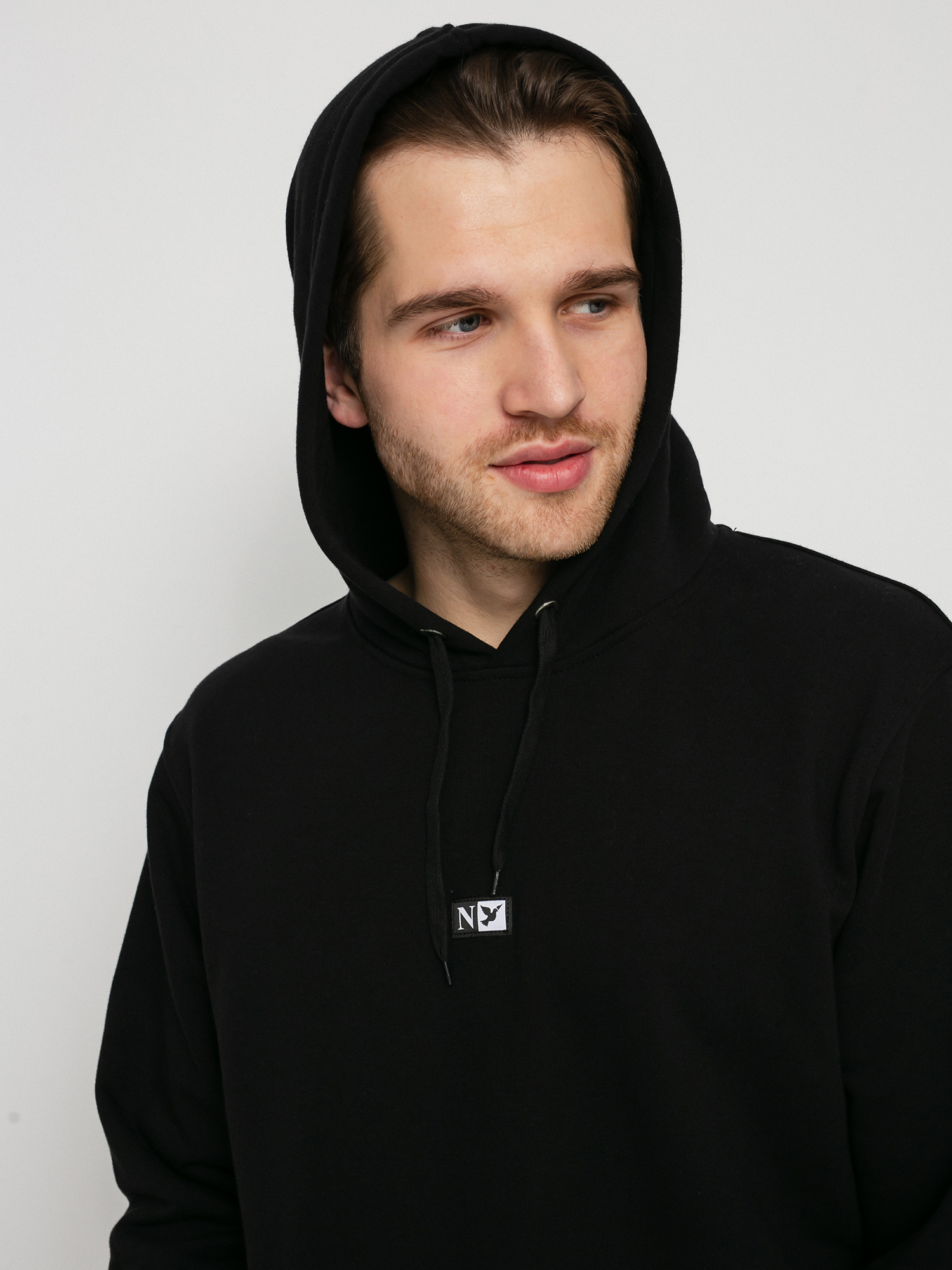 Bluza z kapturem Nervous Initial HD (black)
