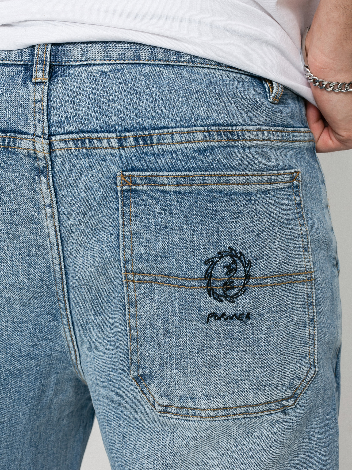 Spodnie Former Distend Baggy (washed blue)