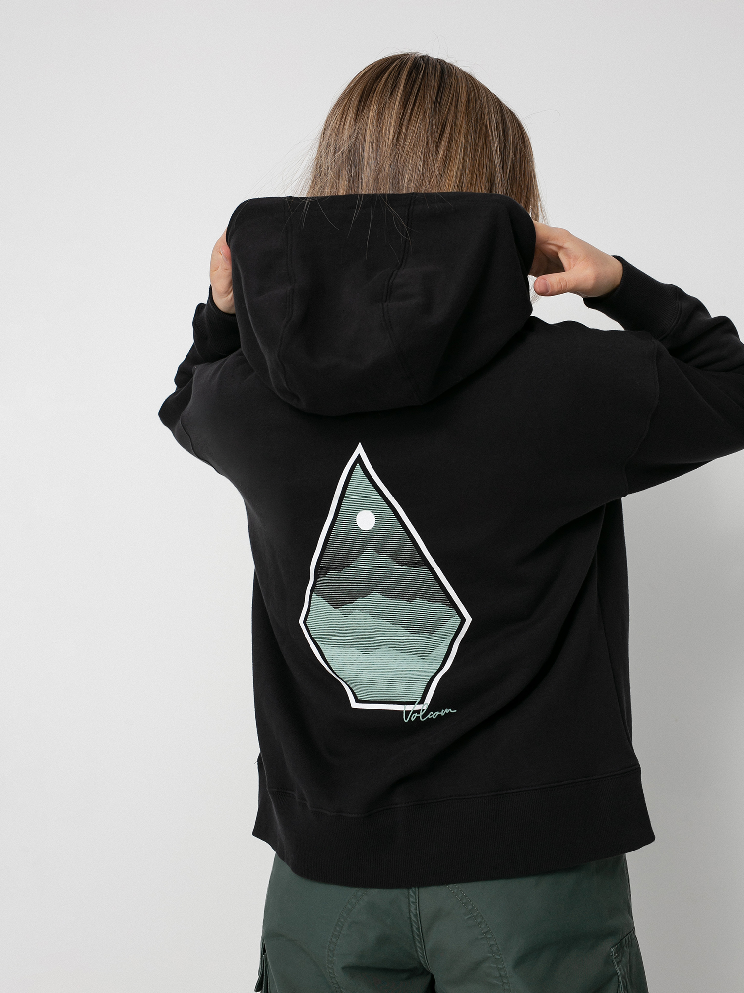 Bluza z kapturem Volcom Vol Peak HD Wmn (black)
