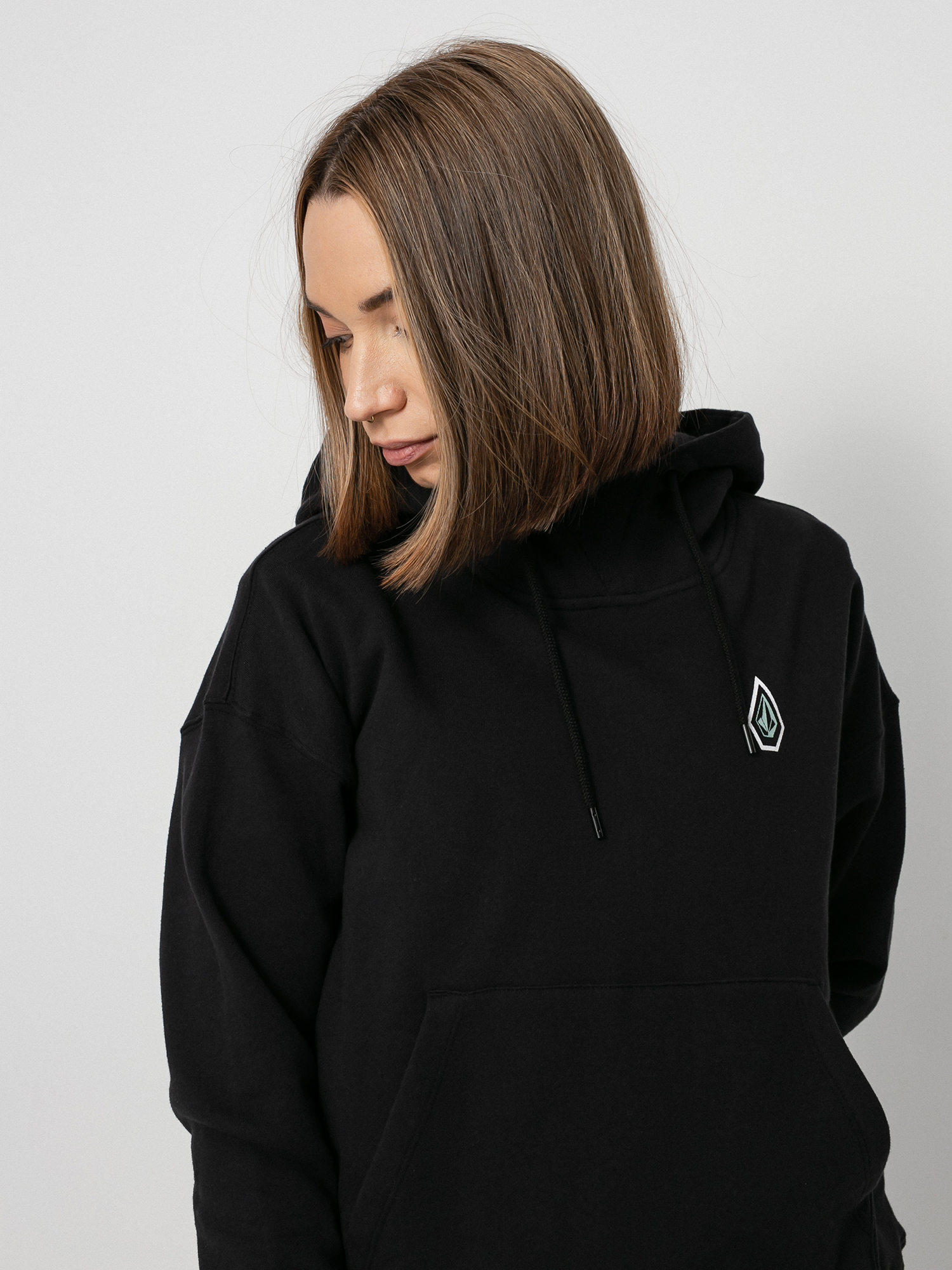 Bluza z kapturem Volcom Vol Peak HD Wmn (black)