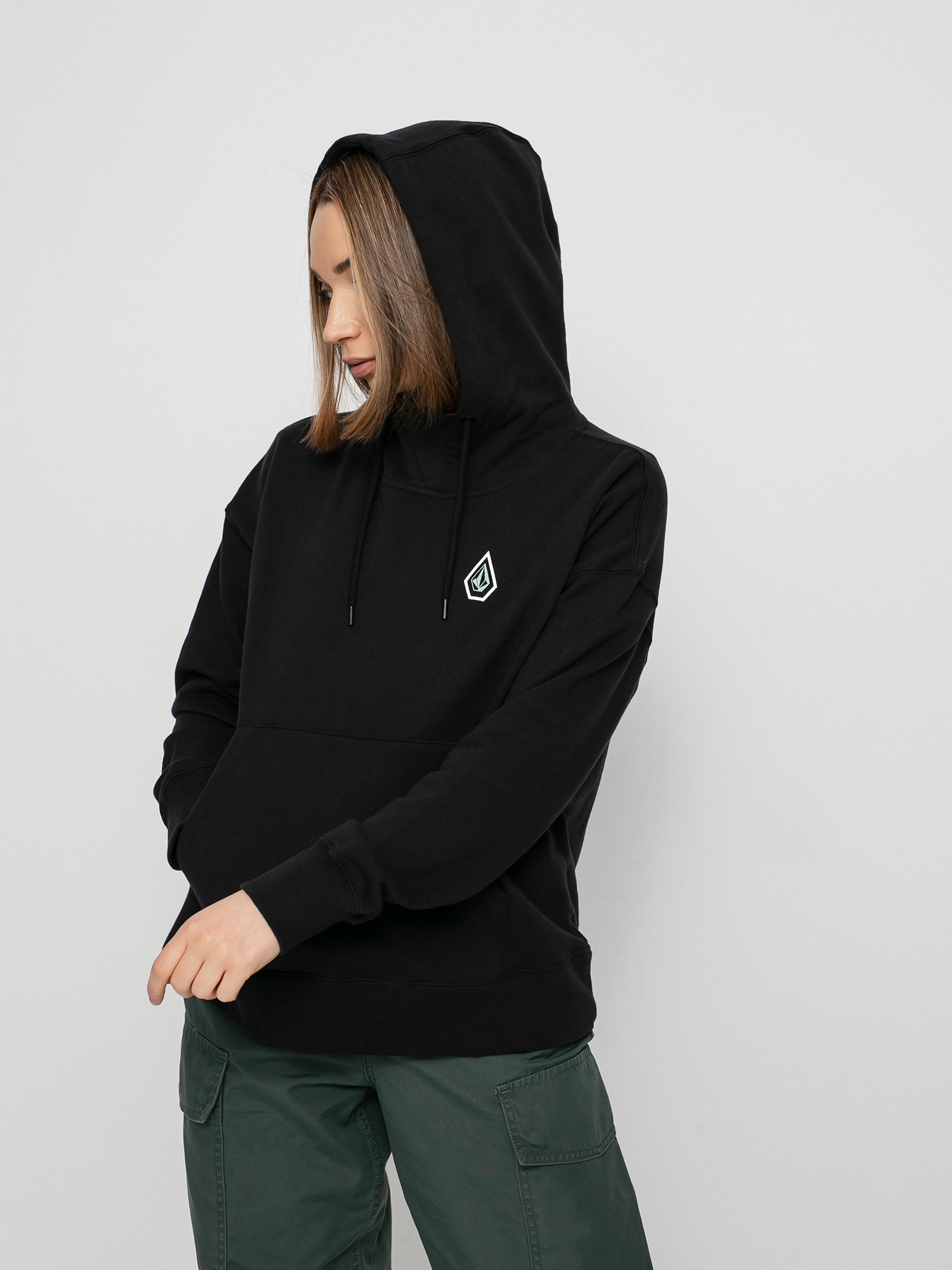 Bluza z kapturem Volcom Vol Peak HD Wmn (black)