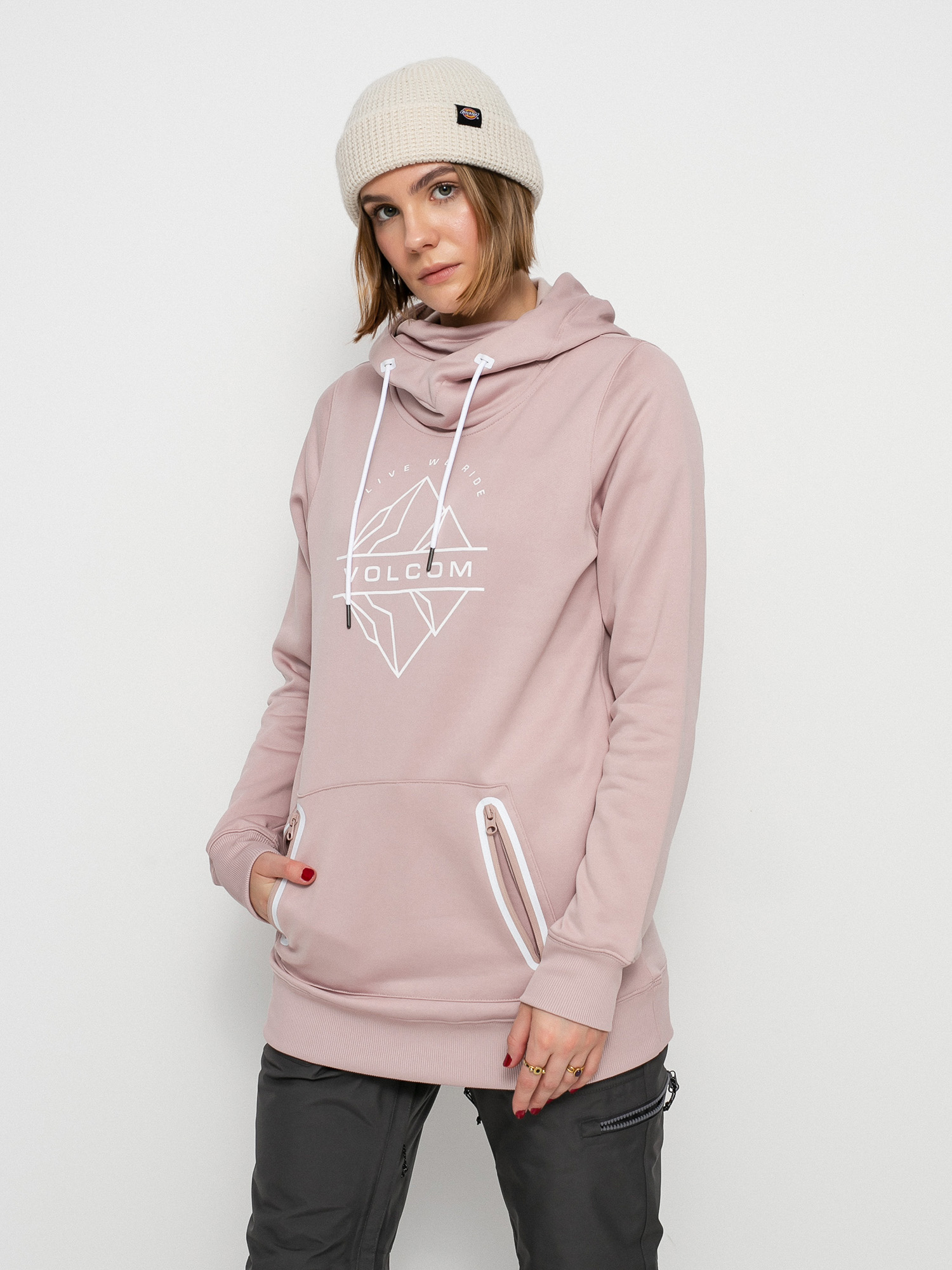 Bluza z kapturem Volcom Spring Shred HD Wmn (hazey pink)