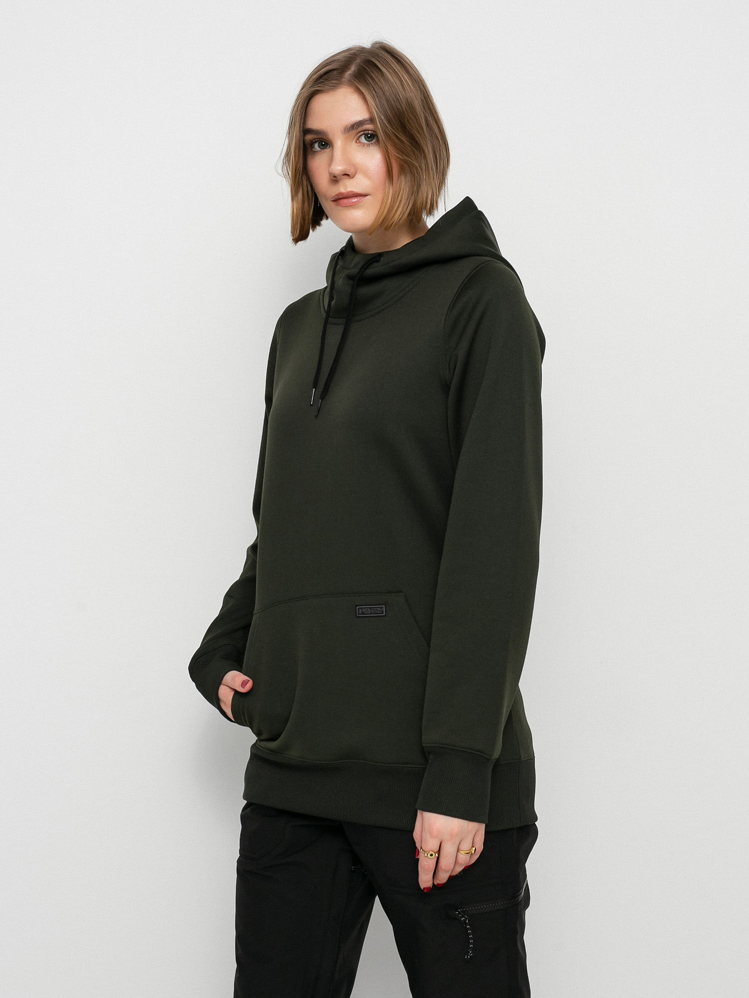 Bluza z kapturem Volcom Yerba HD Wmn (black green)