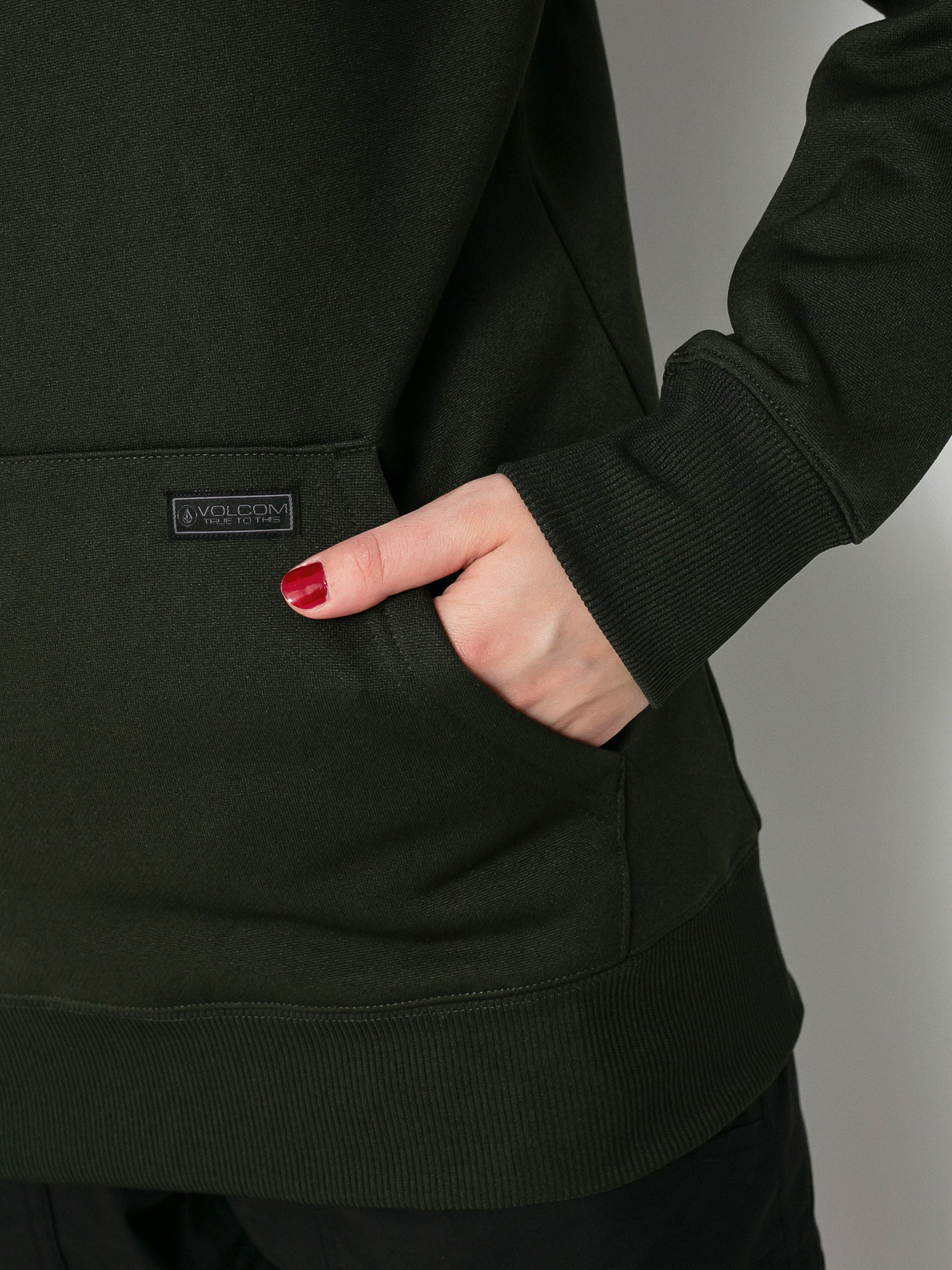 Bluza z kapturem Volcom Yerba HD Wmn (black green)