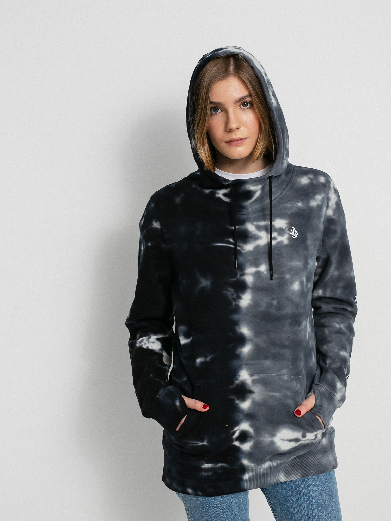 Bluza z kapturem Volcom Costus HD Wmn (black on black)