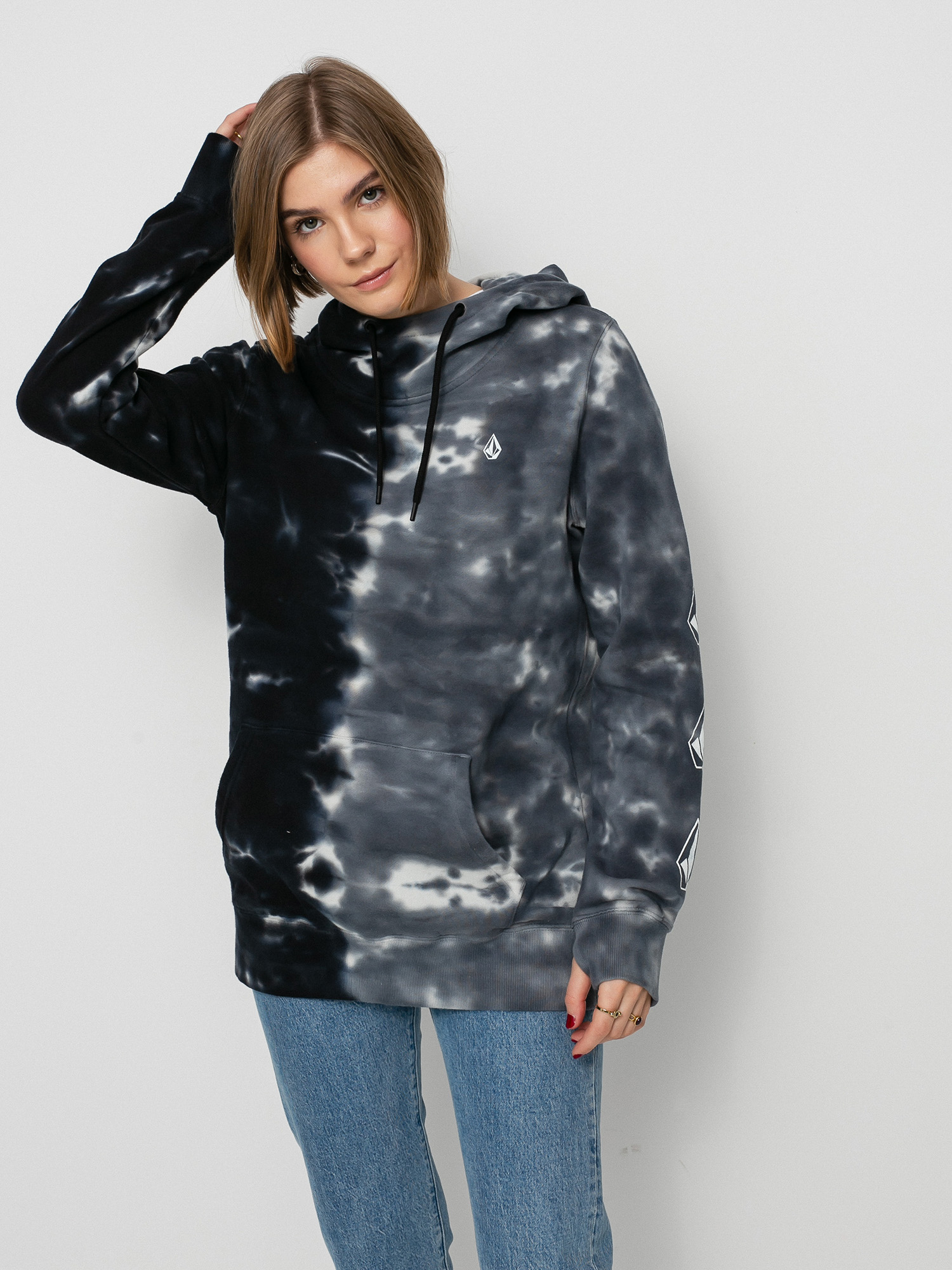 Bluza z kapturem Volcom Costus HD Wmn (black on black)