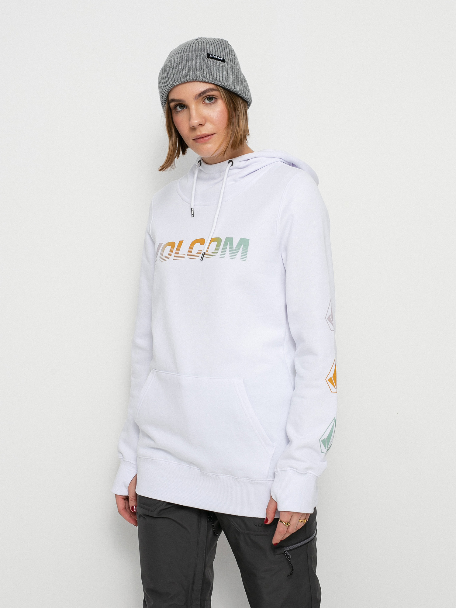 Bluza z kapturem Volcom Costus HD Wmn (white)