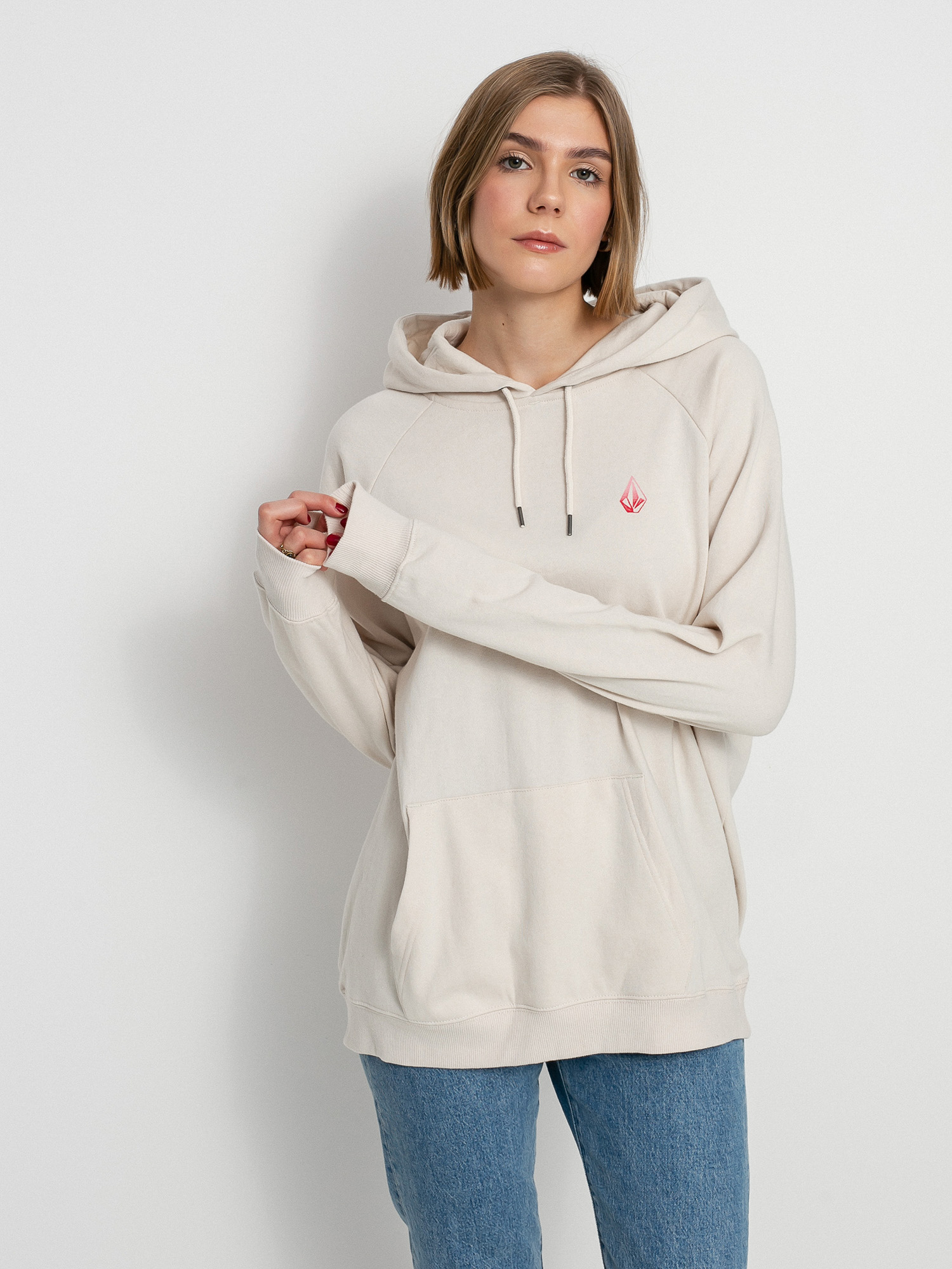 Bluza z kapturem Volcom Truly Stoked Bf HD Wmn (bone)