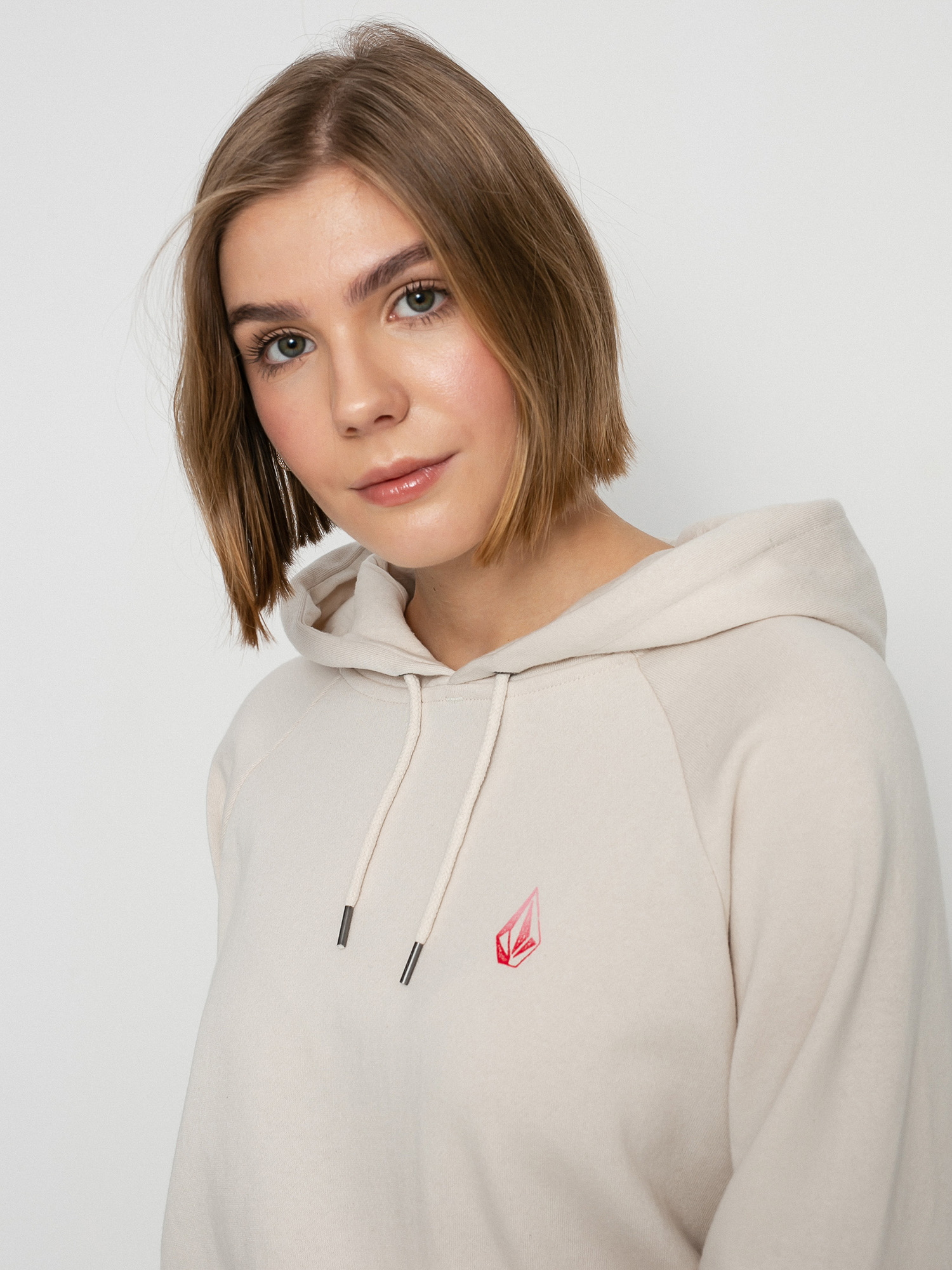 Bluza z kapturem Volcom Truly Stoked Bf HD Wmn (bone)
