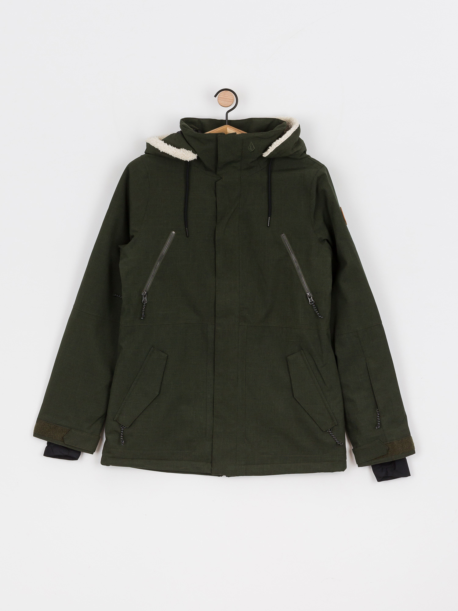 Damska Kurtka snowboardowa Volcom Shrine Ins (black green)