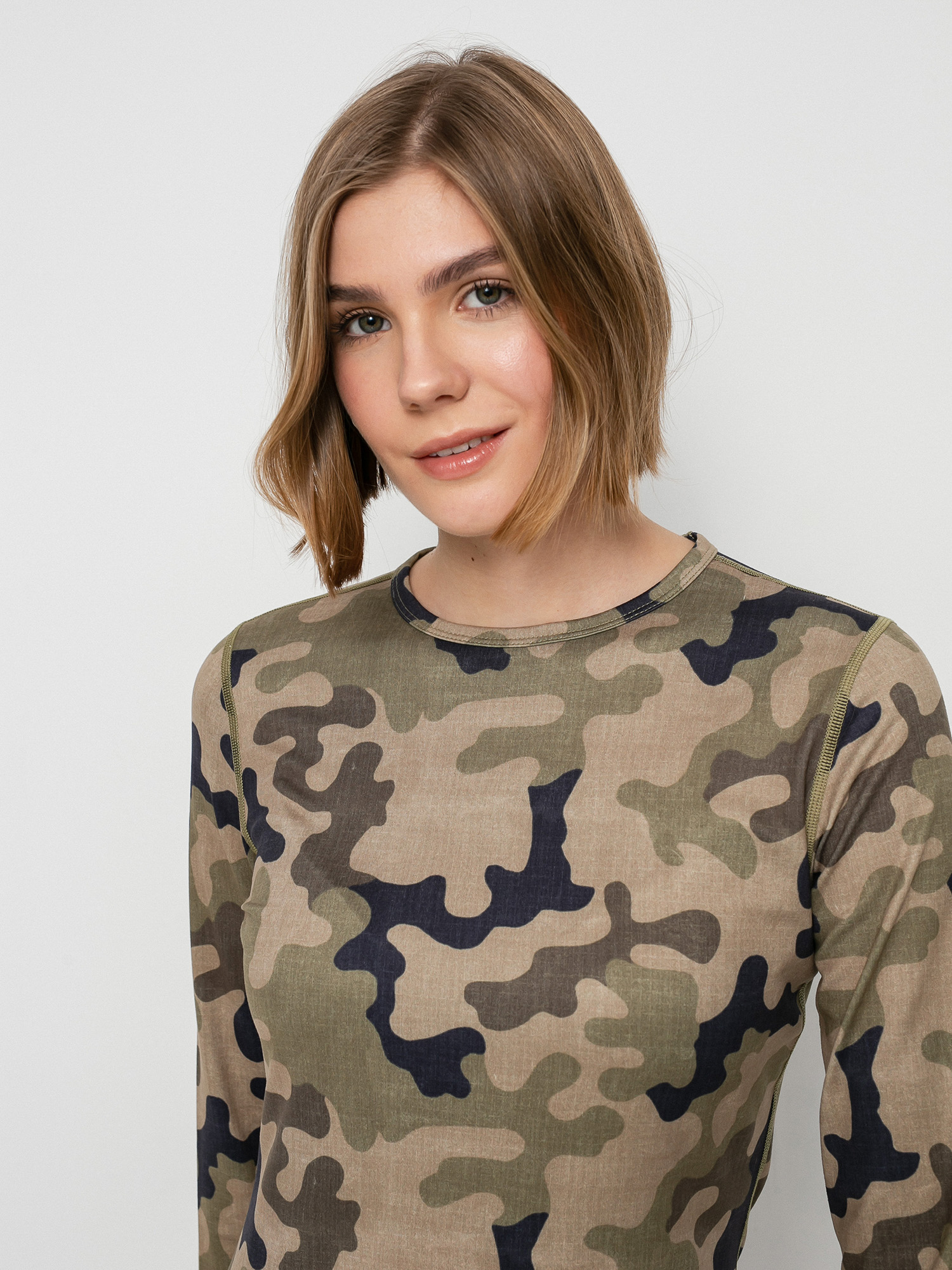 Damski Longsleeve aktywny Burton Midweight Base Layer (martini olive terra camo)
