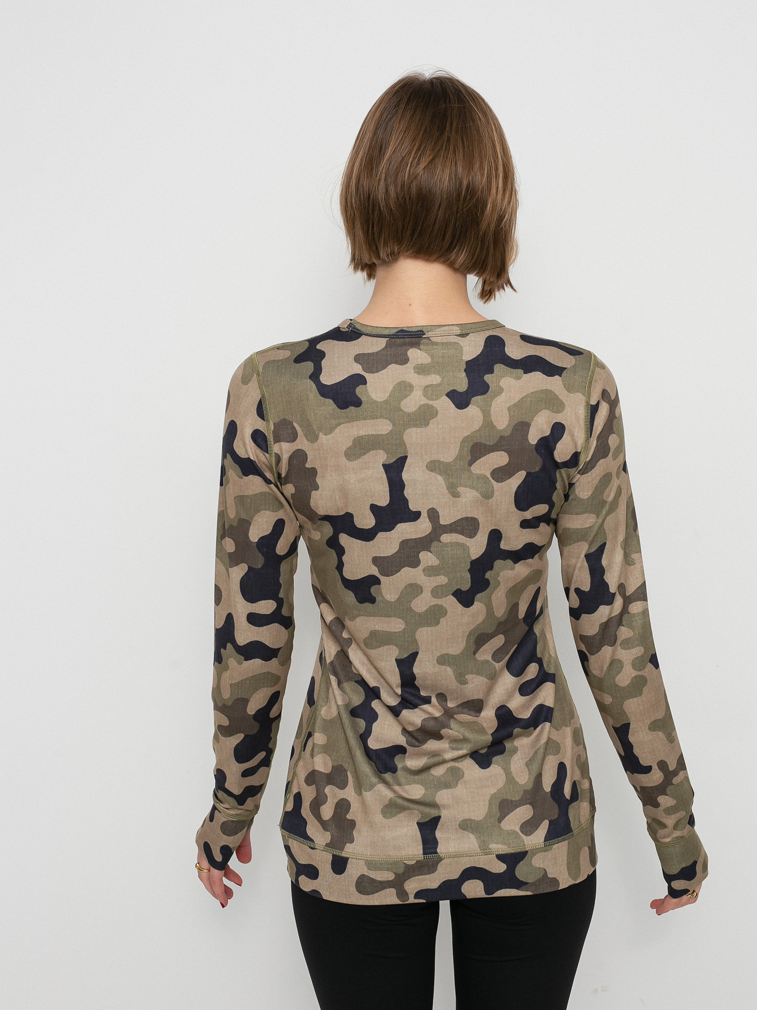 Damski Longsleeve aktywny Burton Midweight Base Layer (martini olive terra camo)