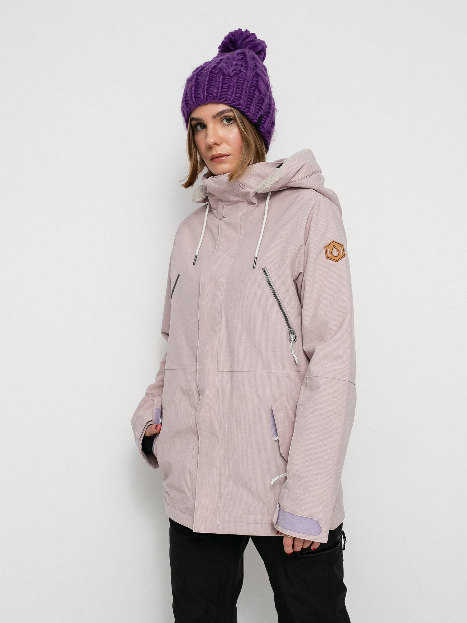 Damska Kurtka snowboardowa Volcom Shrine Ins (hazey pink)