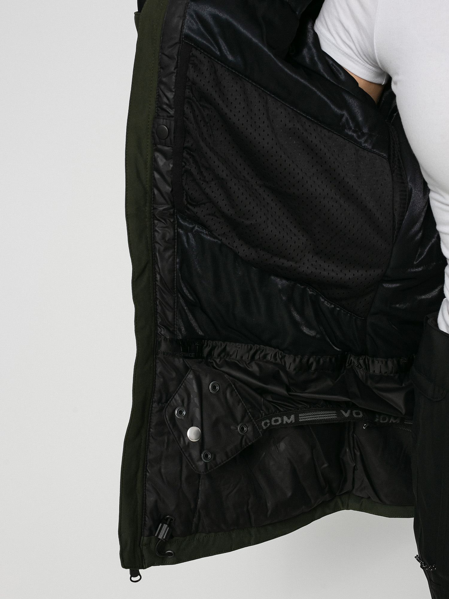Damska Kurtka snowboardowa Volcom Shelter 3D Stretch (black green)