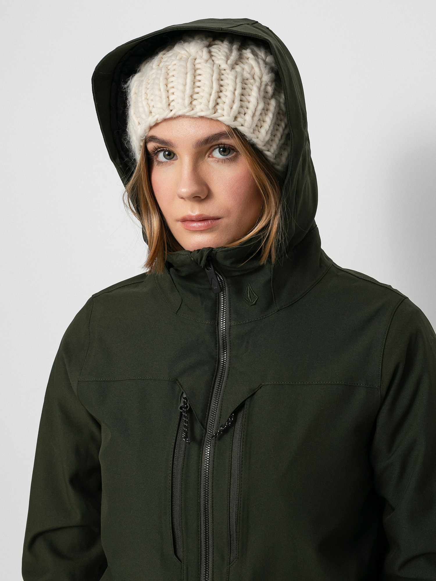Damska Kurtka snowboardowa Volcom Shelter 3D Stretch (black green)