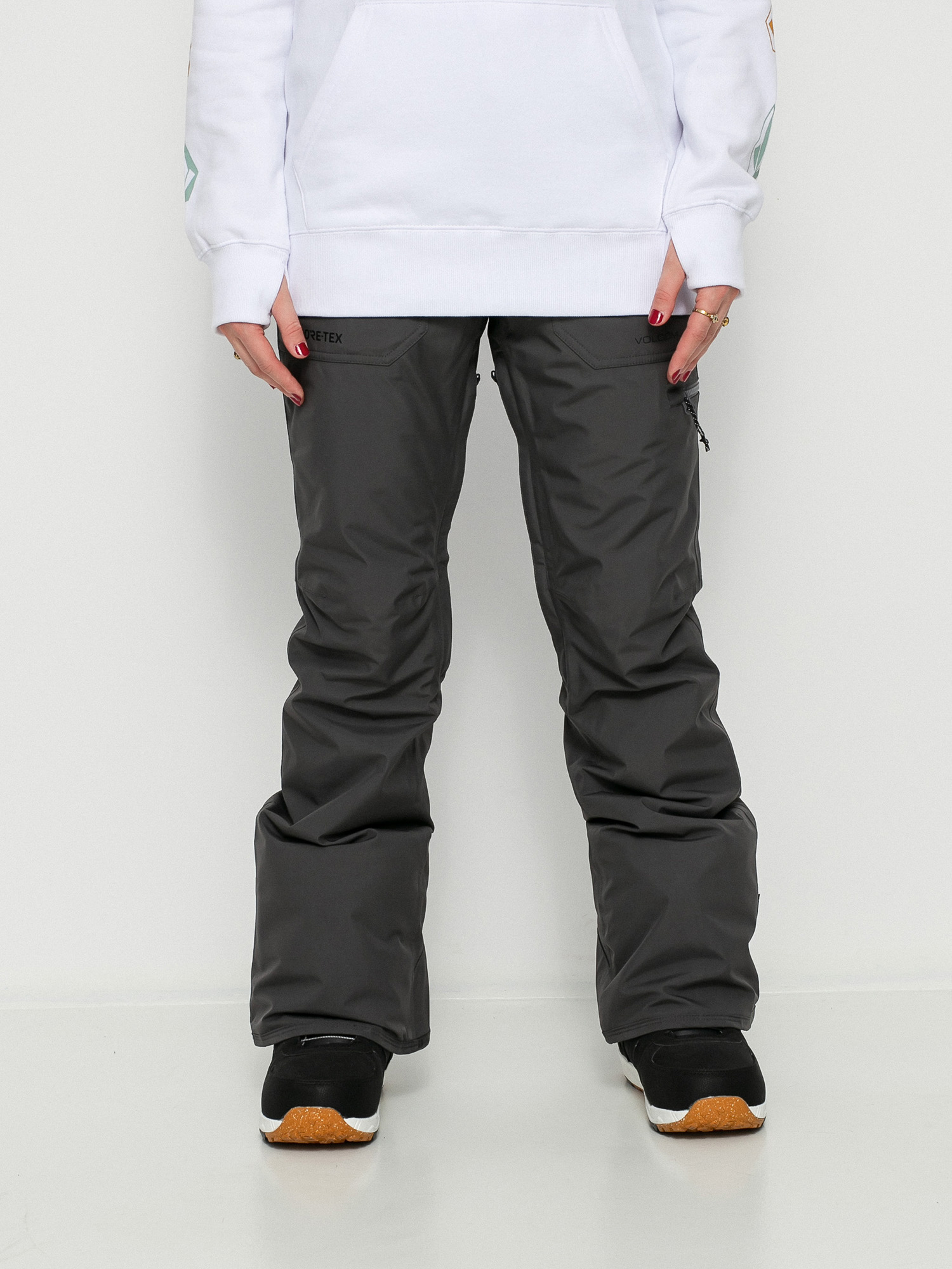 Damskie Spodnie snowboardowe Volcom Knox Ins Gore Tex (dark grey)