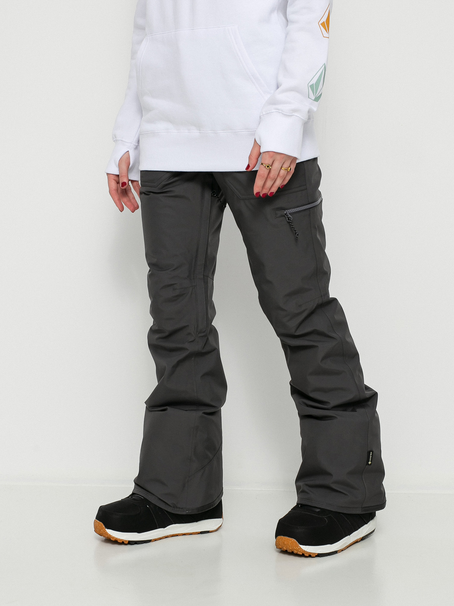 Damskie Spodnie snowboardowe Volcom Knox Ins Gore Tex (dark grey)
